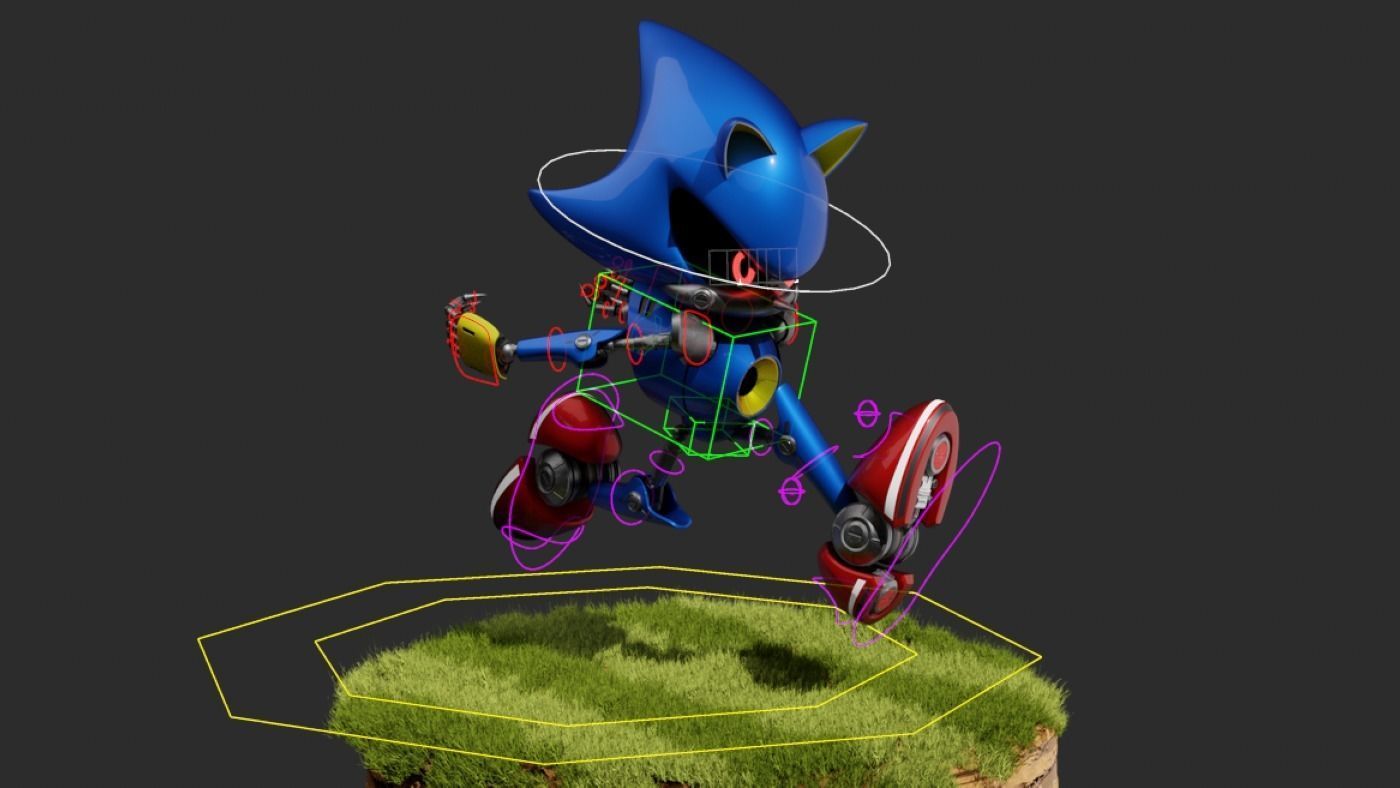 Metal Sonic RIG Free 3D model_5