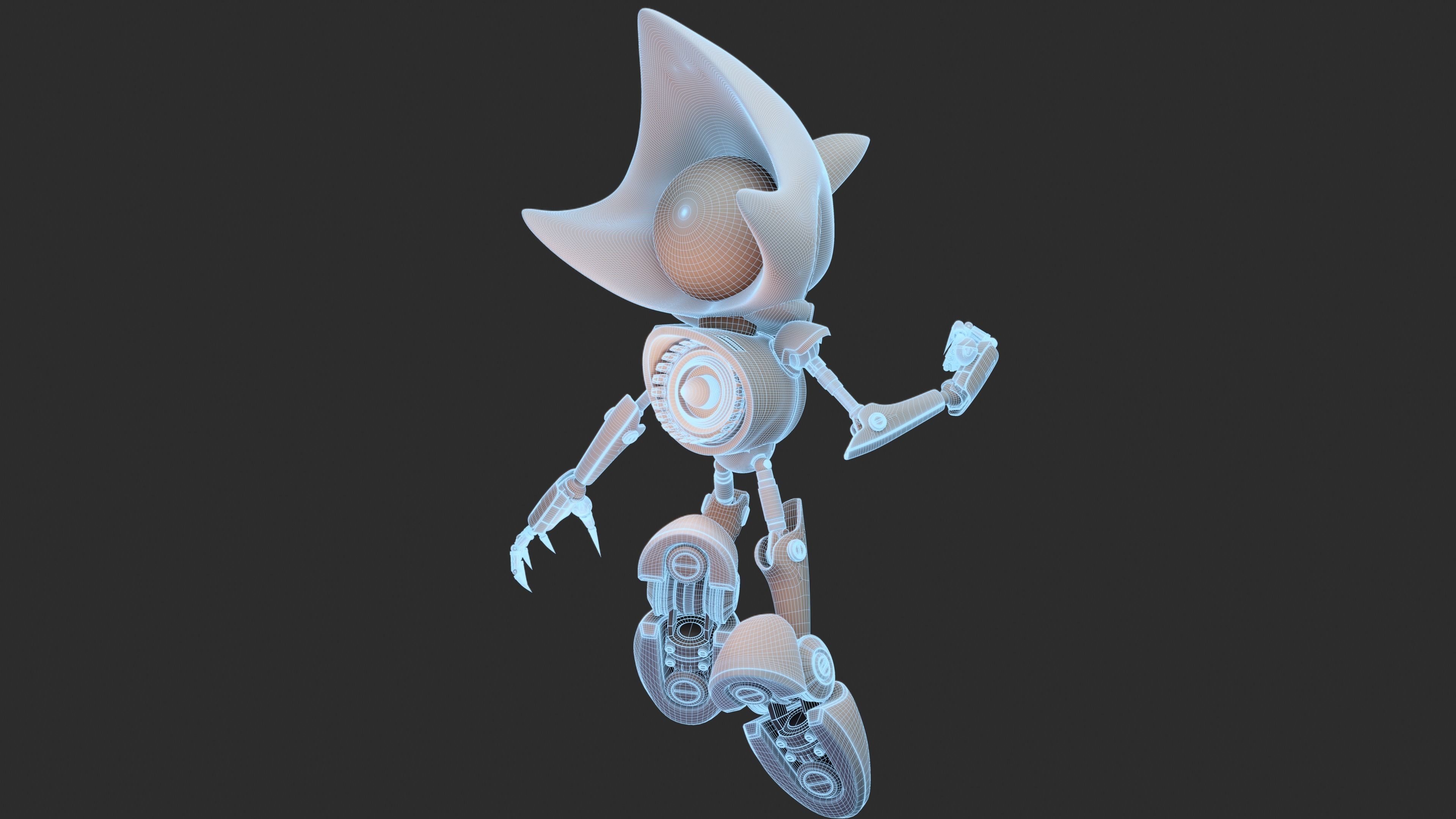 Metal Sonic RIG Free 3D model_9