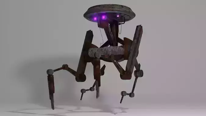 Lava Droid Free low-poly 3D model