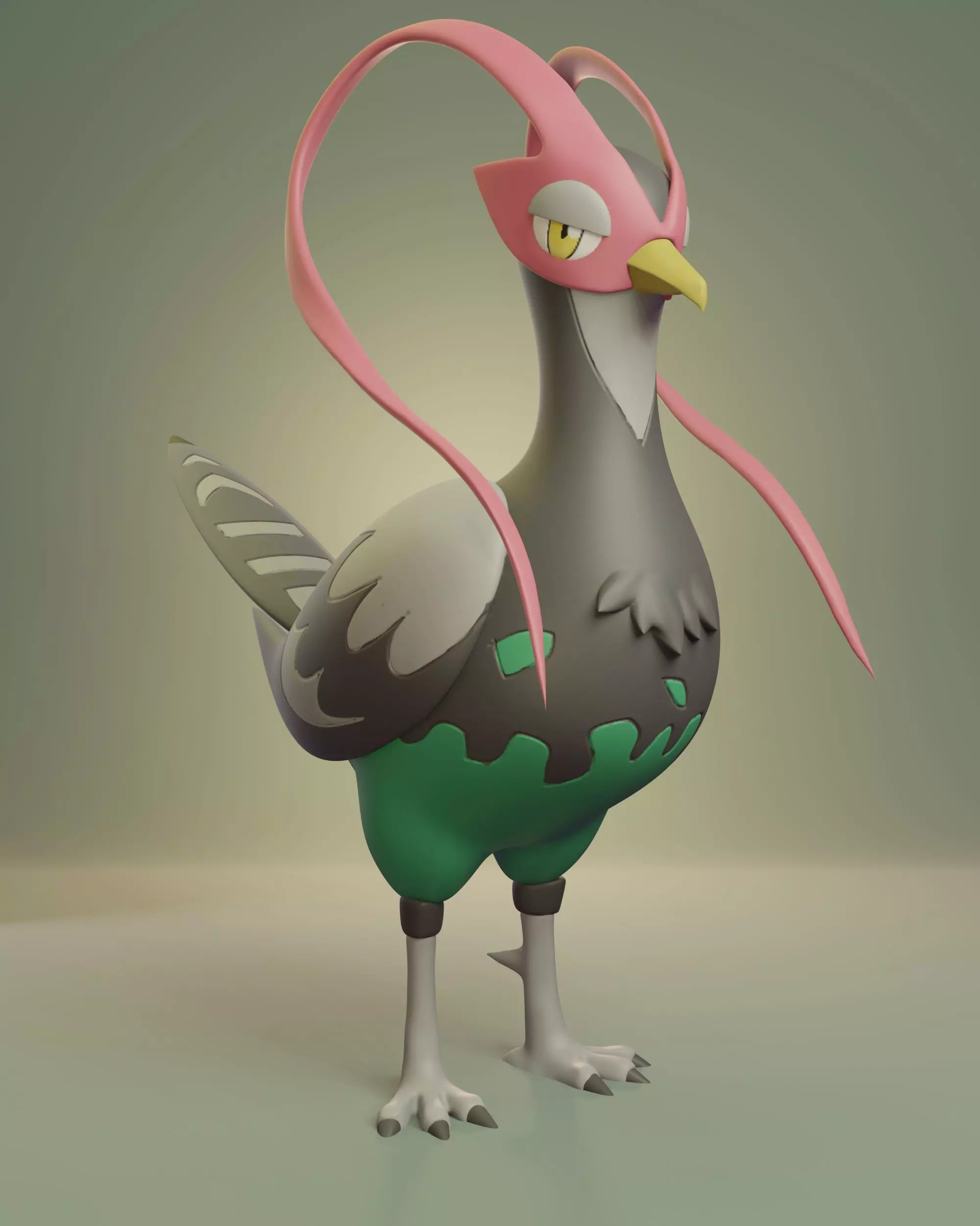 Pokemon - Unfezant Male  3D print model_0