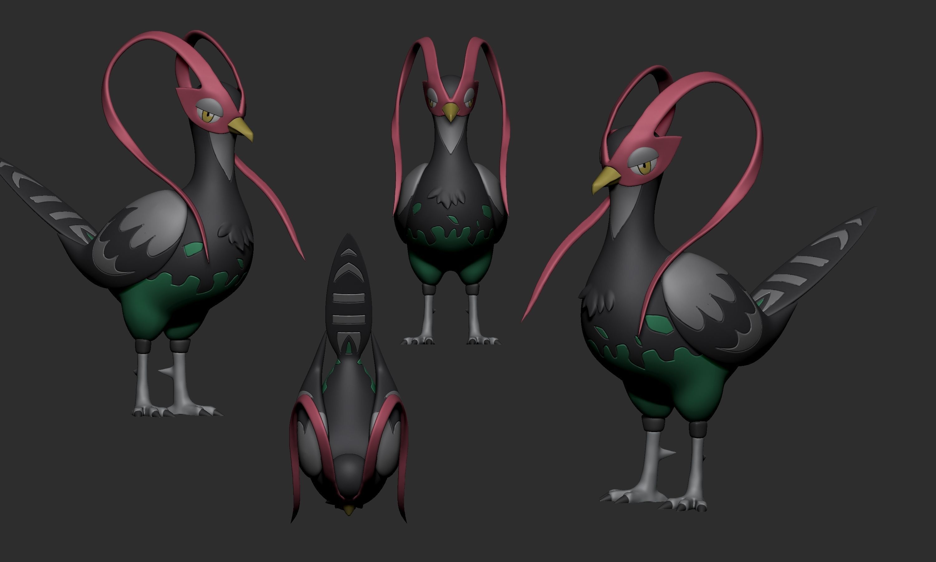 Pokemon - Unfezant Male  3D print model_2