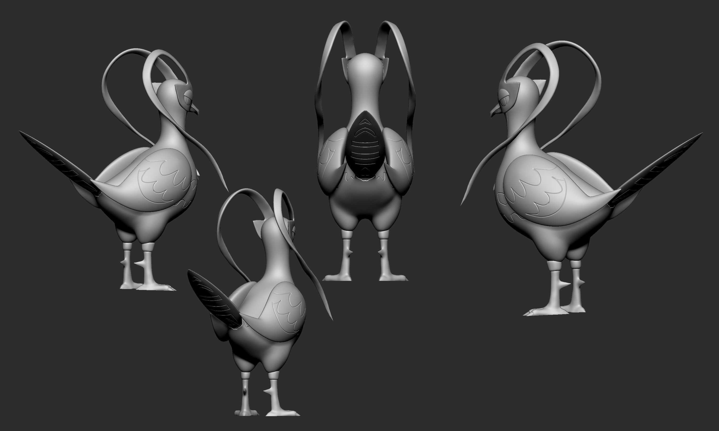 Pokemon - Unfezant Male  3D print model_6