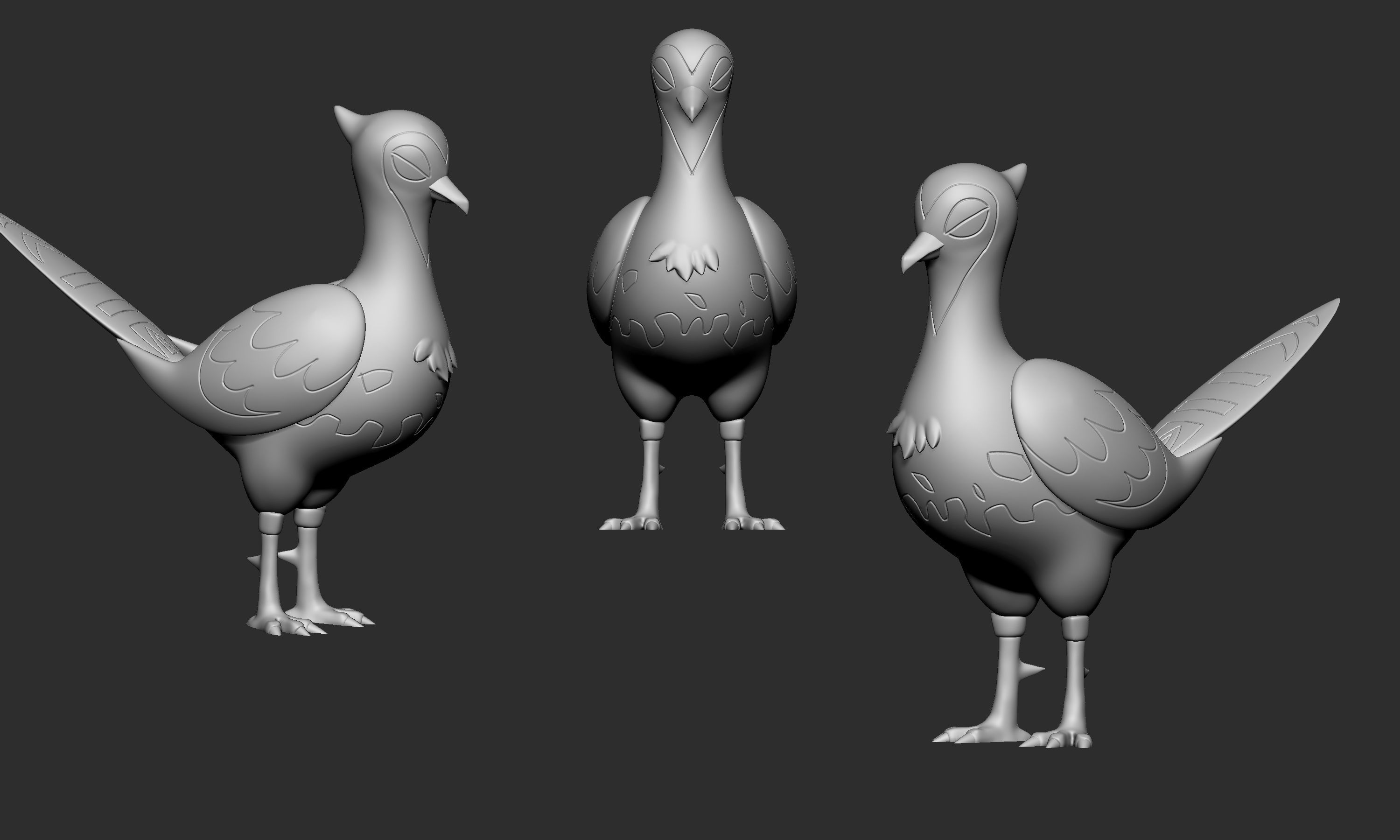Pokemon - Pidove Tranquill and Unfezant  3D print model_23
