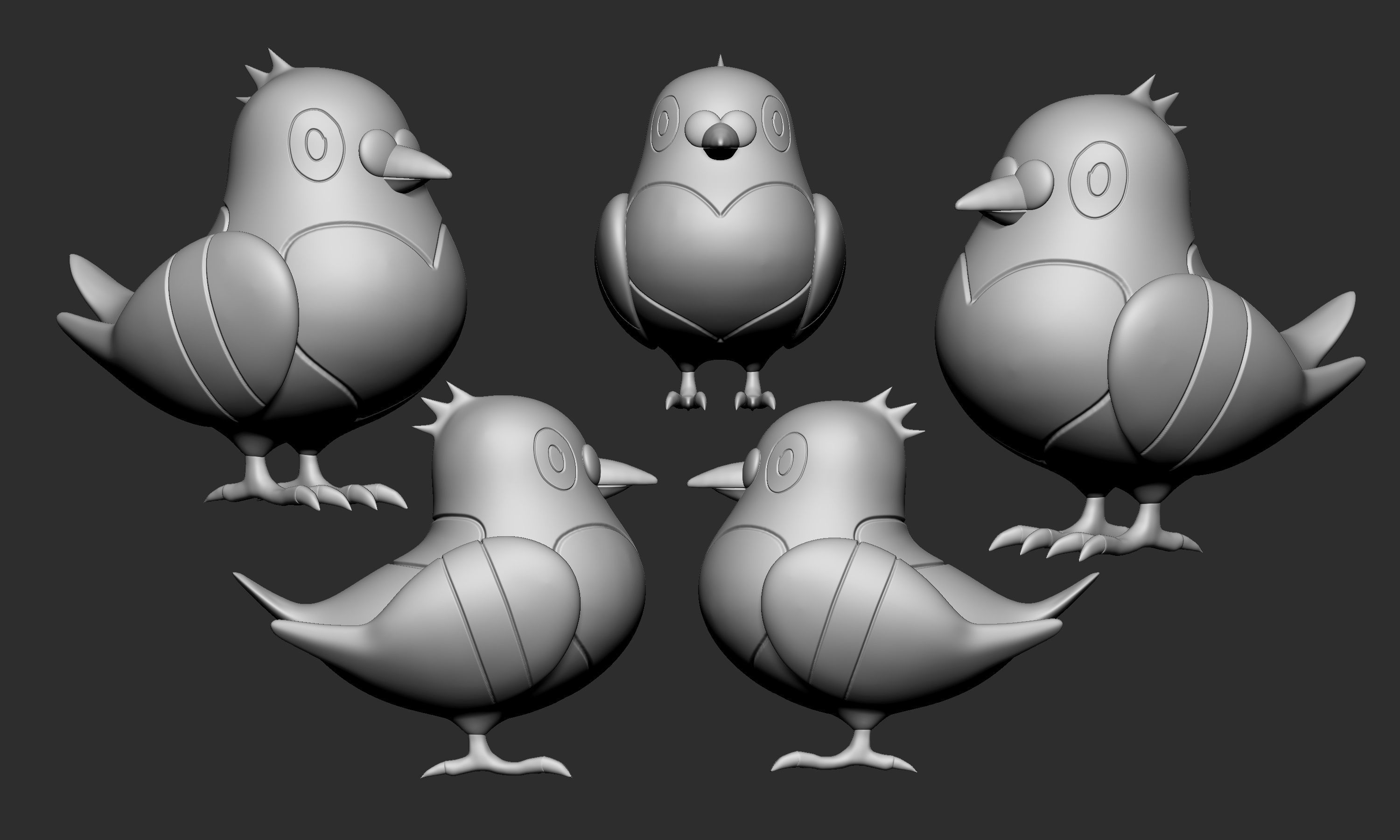Pokemon - Pidove Tranquill and Unfezant  3D print model_5