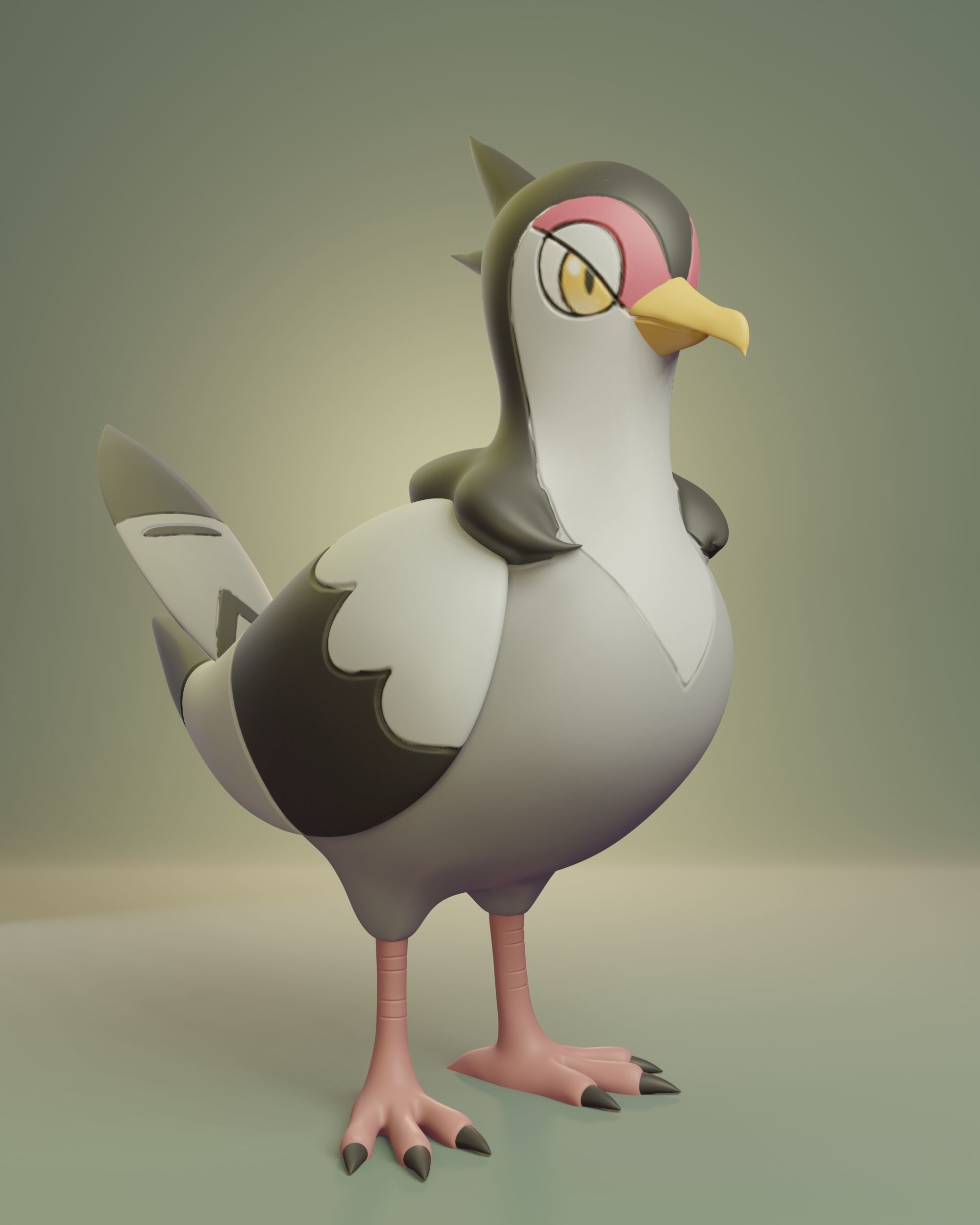 Pokemon - Pidove Tranquill and Unfezant  3D print model_12
