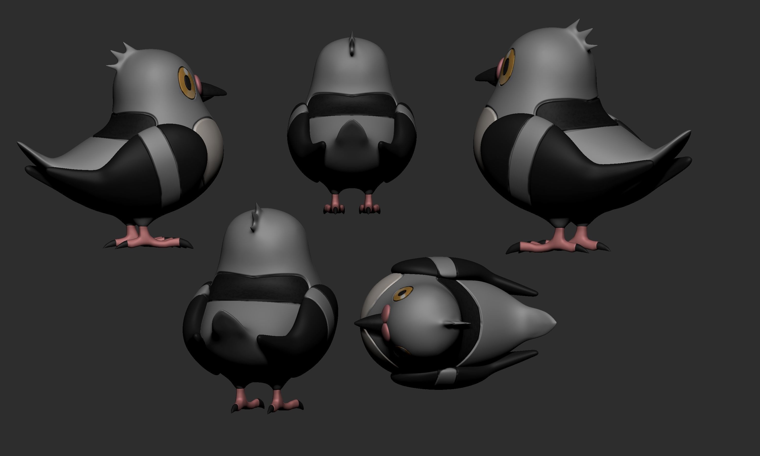 Pokemon - Pidove Tranquill and Unfezant  3D print model_7