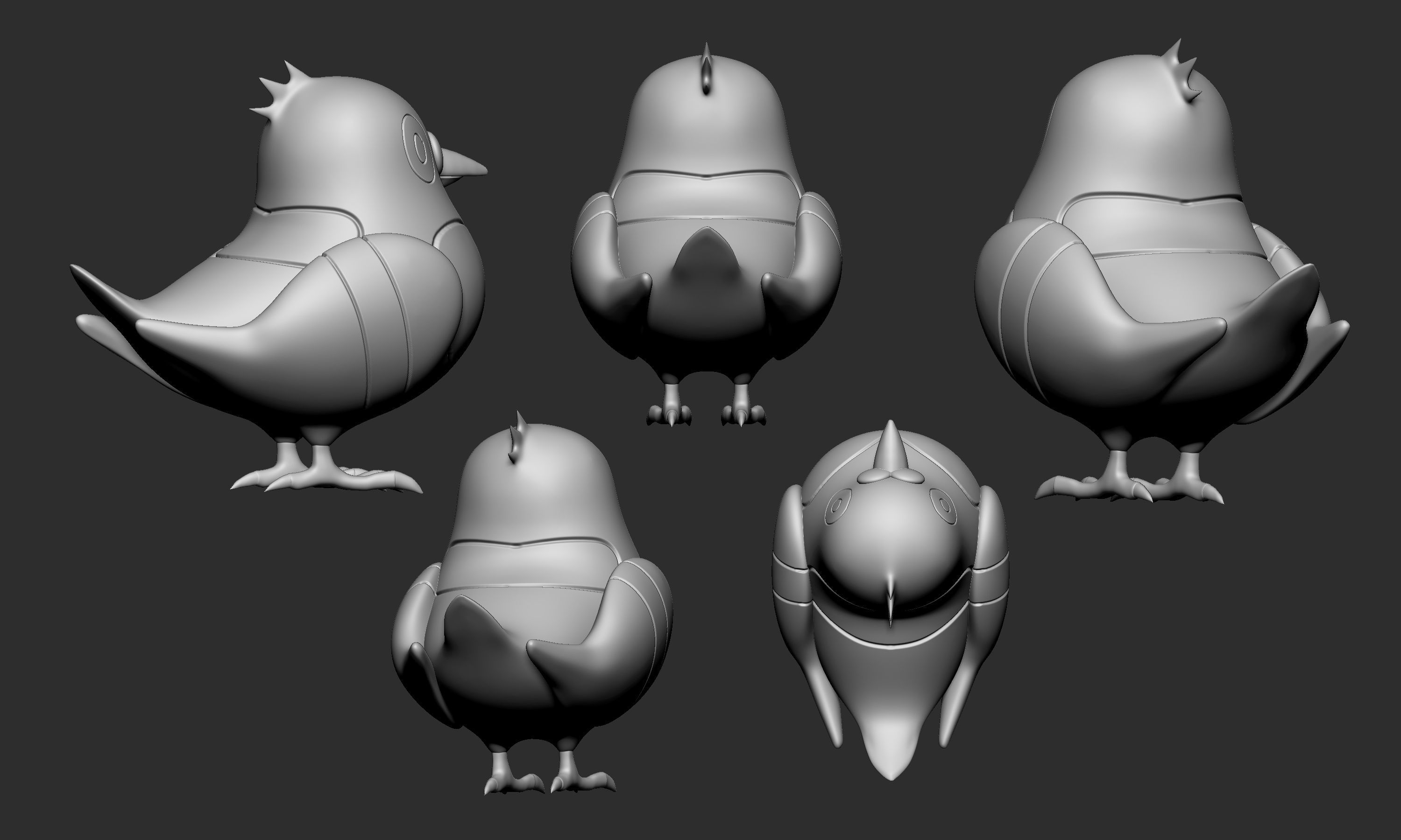 Pokemon - Pidove Tranquill and Unfezant  3D print model_4