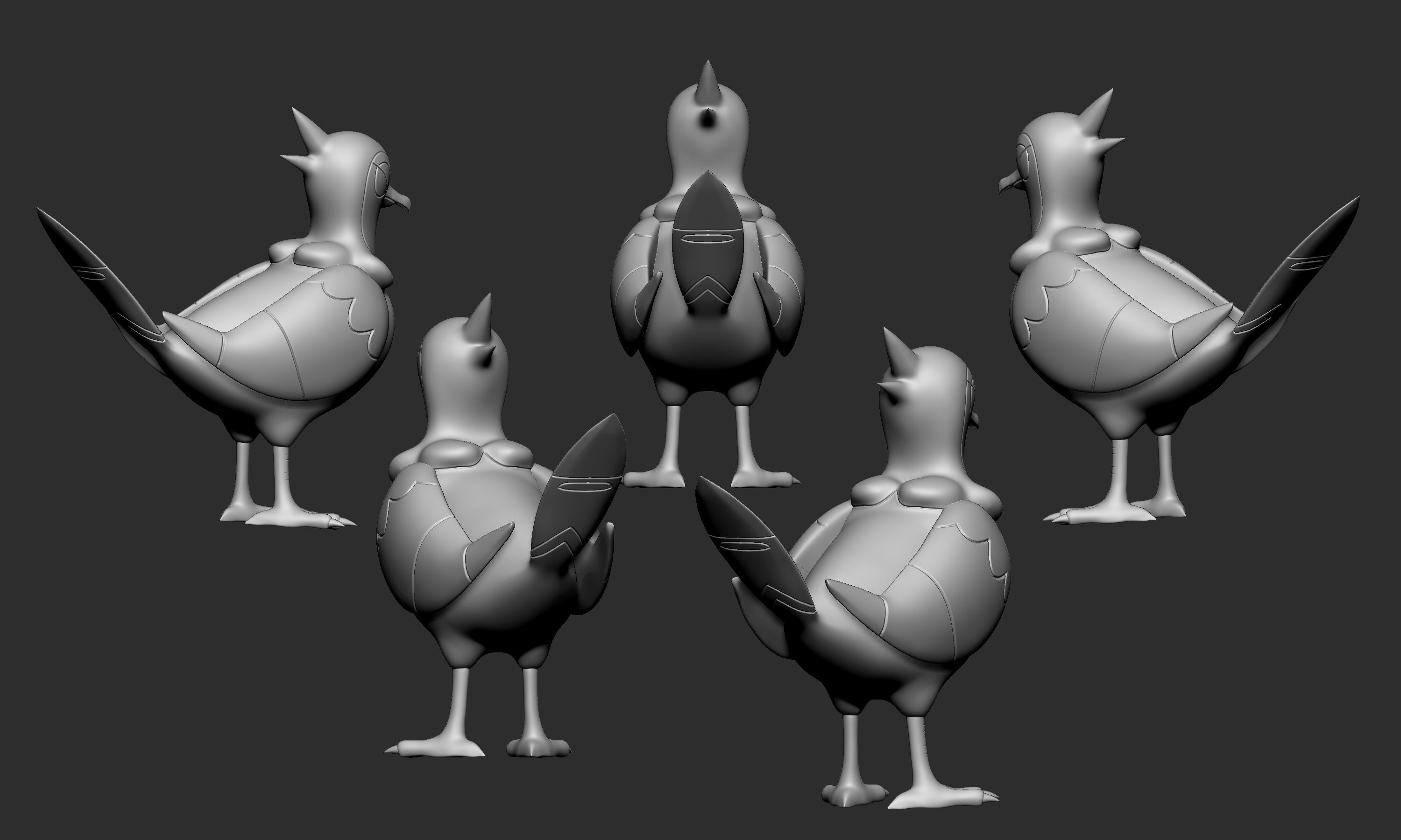 Pokemon - Pidove Tranquill and Unfezant  3D print model_11