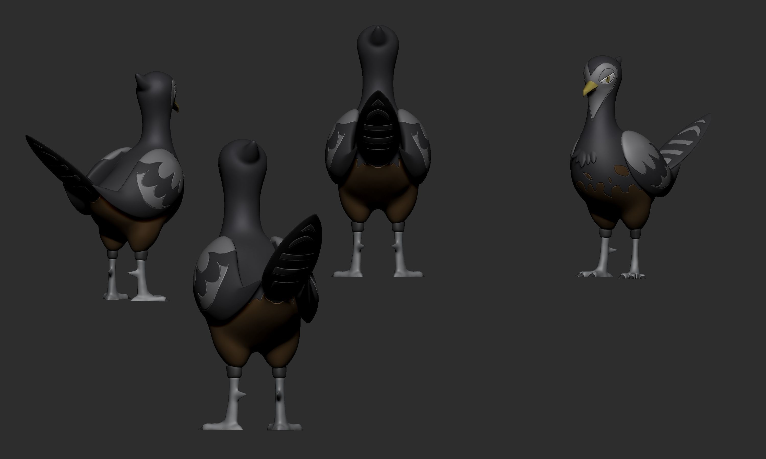 Pokemon - Pidove Tranquill and Unfezant  3D print model_28