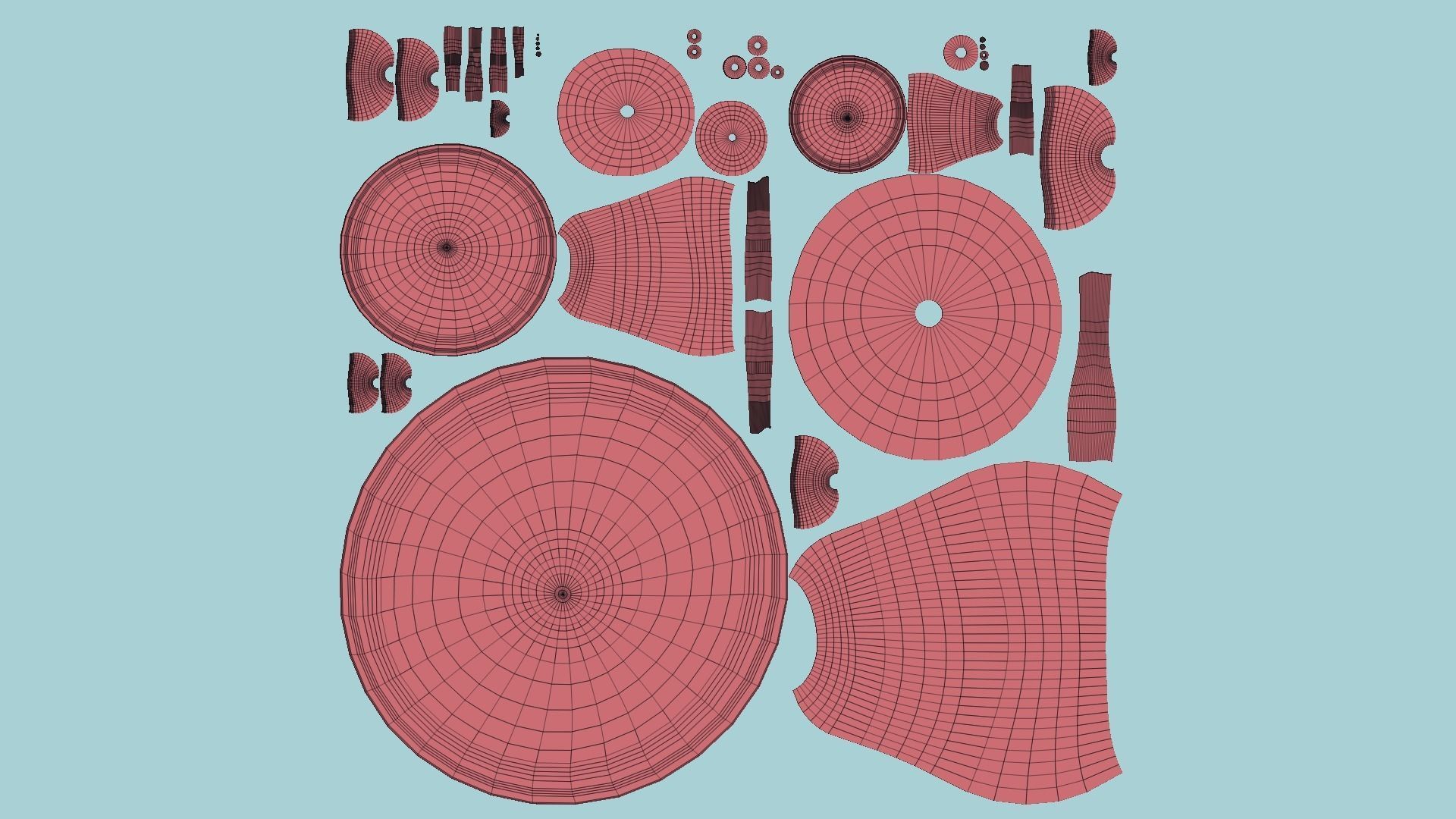 Fantasy Mushroom A06 Blue Orange - Scene Backdrop Design Low-poly 3D model_18