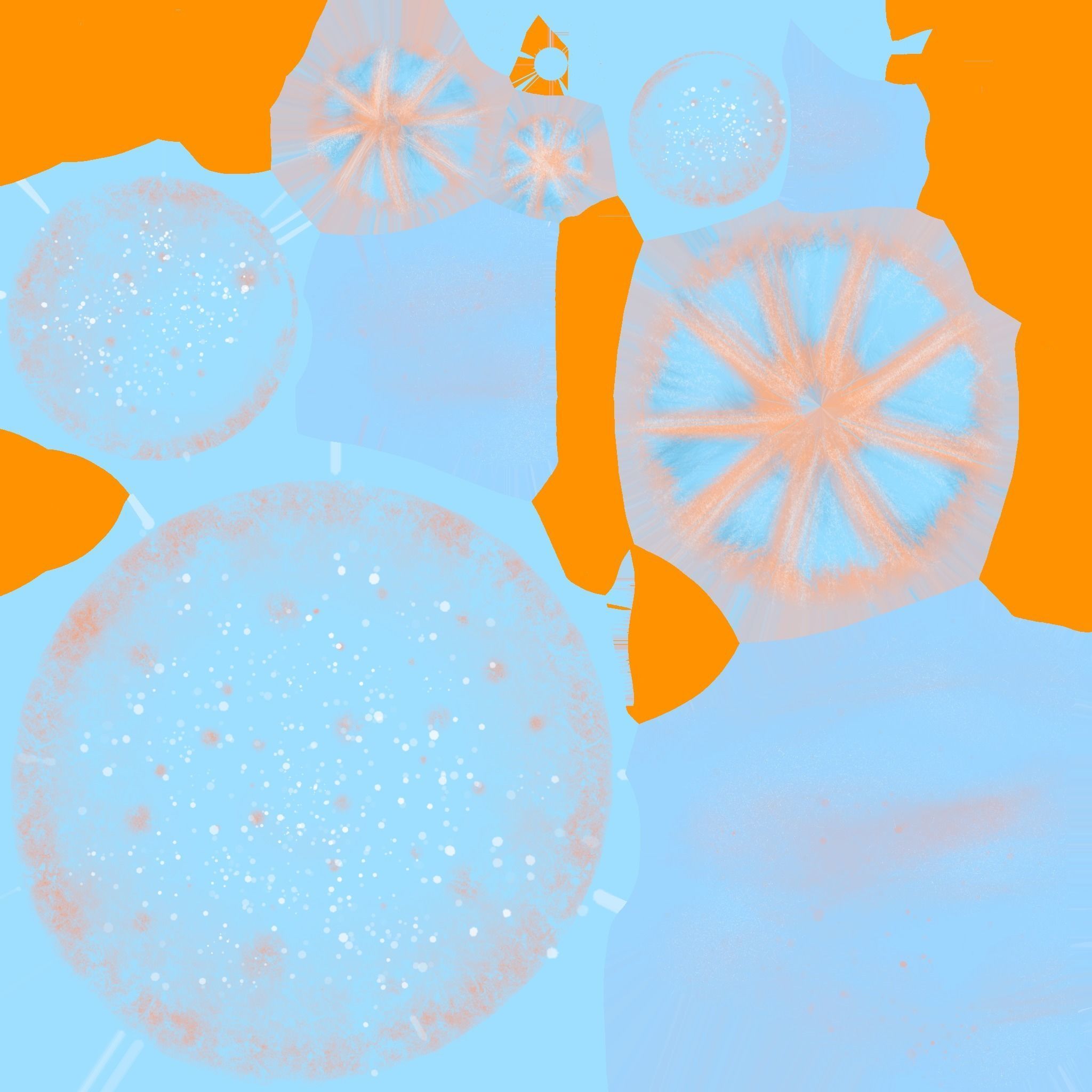 Fantasy Mushroom A06 Blue Orange - Scene Backdrop Design Low-poly 3D model_20