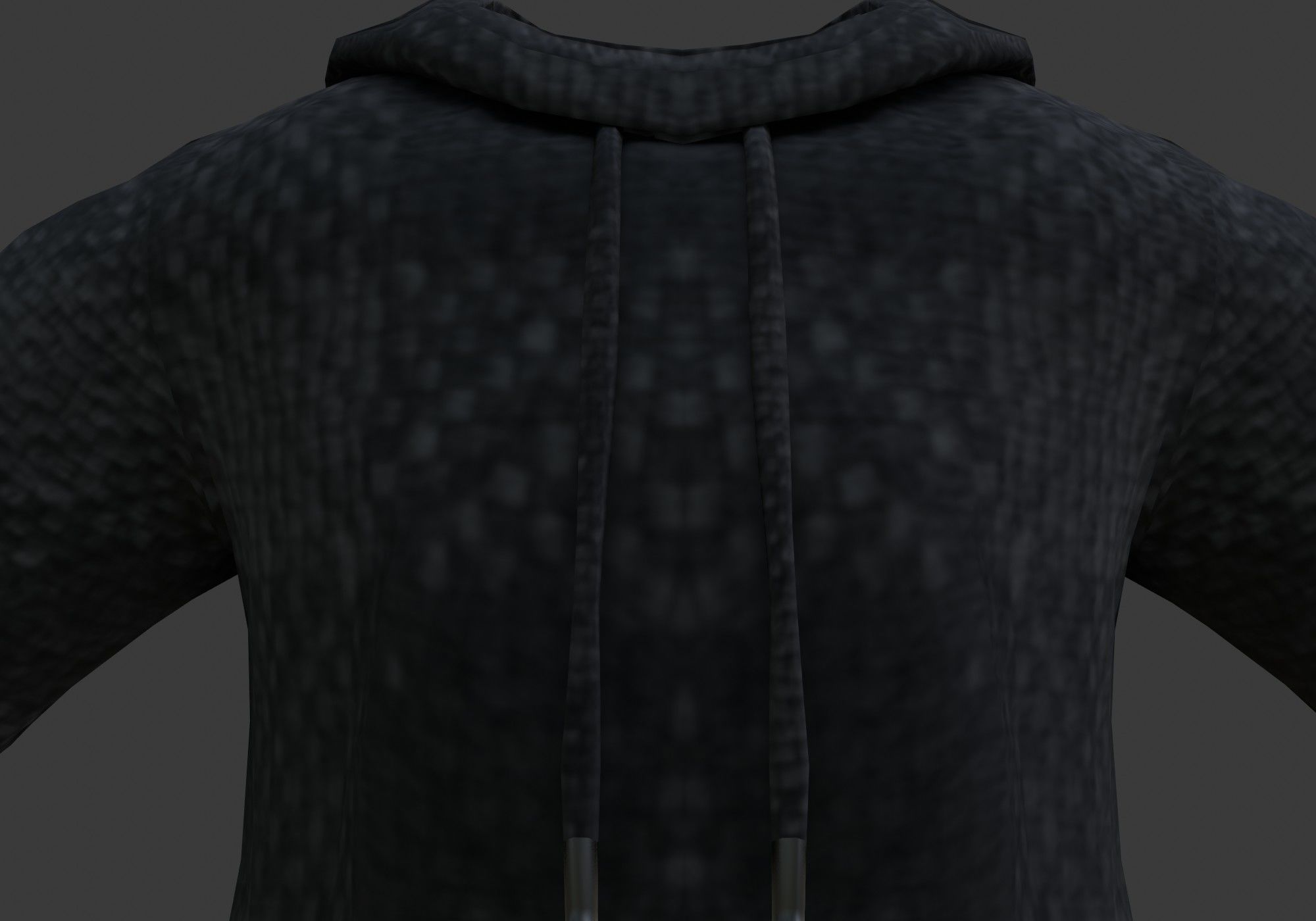 black hoodie Low-poly 3D model_9