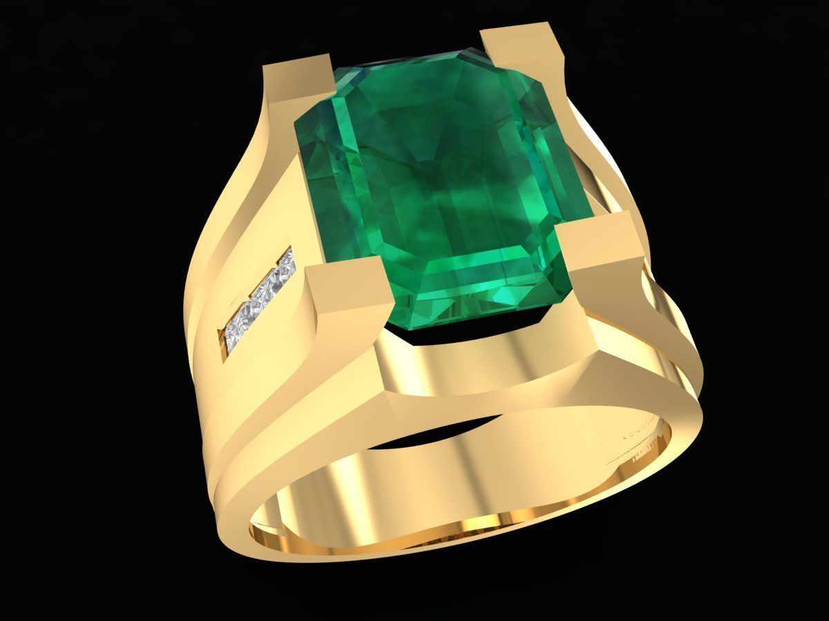 fengshui lucky emeral men ring 3266 3D print model_4