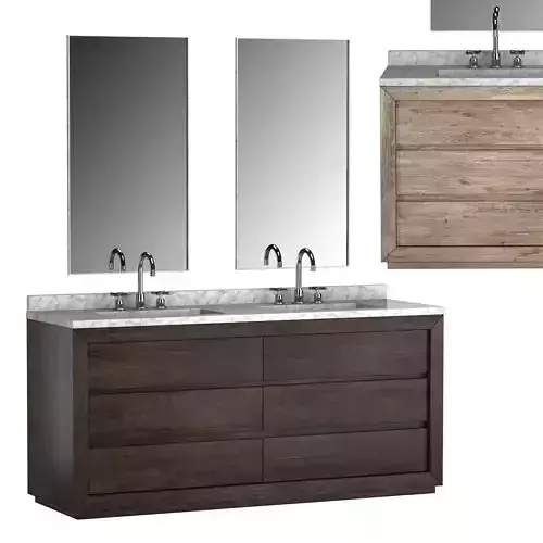 RECLAIMED OAK DOUBLE VANITY