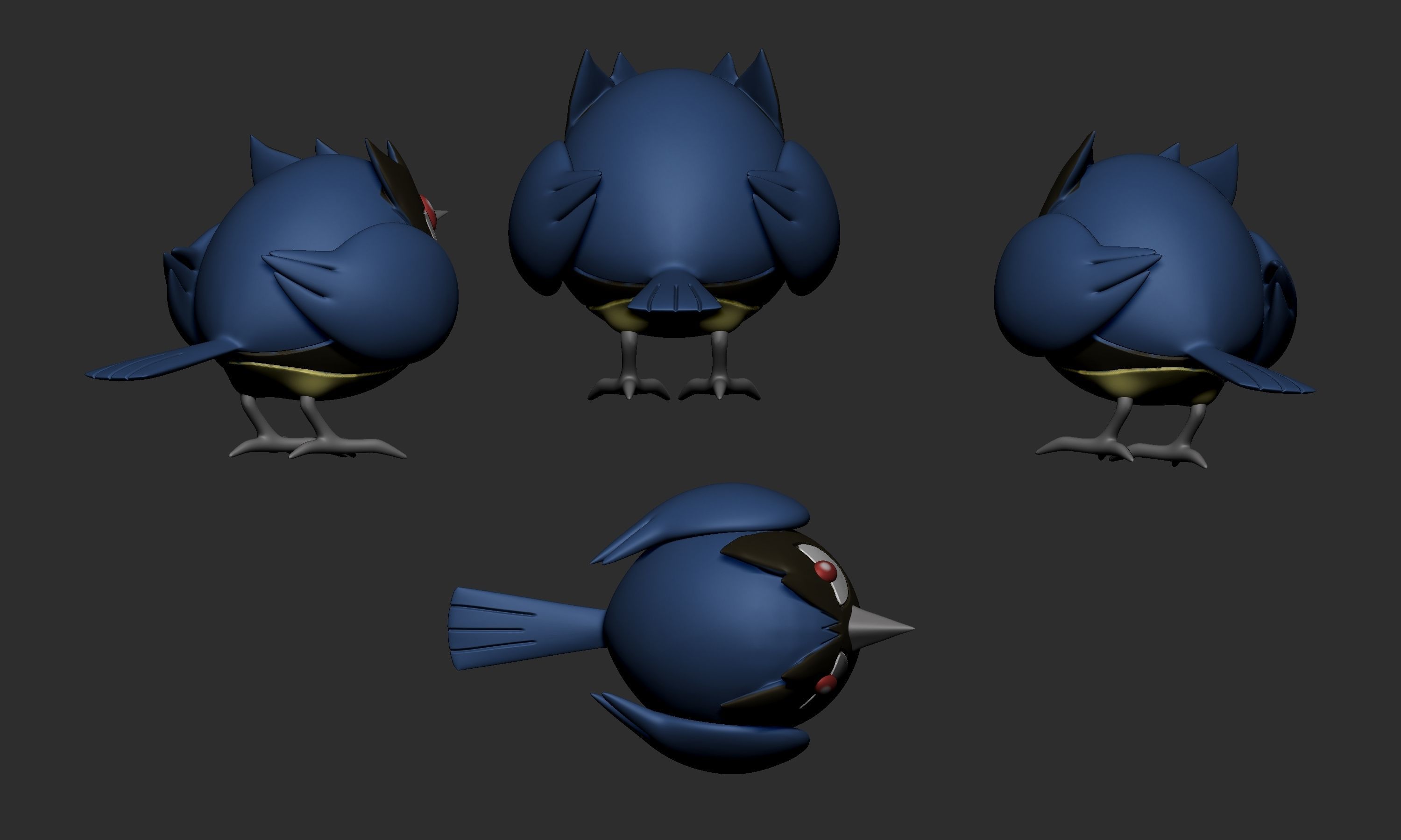 Pokemon - Rookidee Corvisquire and Corviknight 3D print model_7