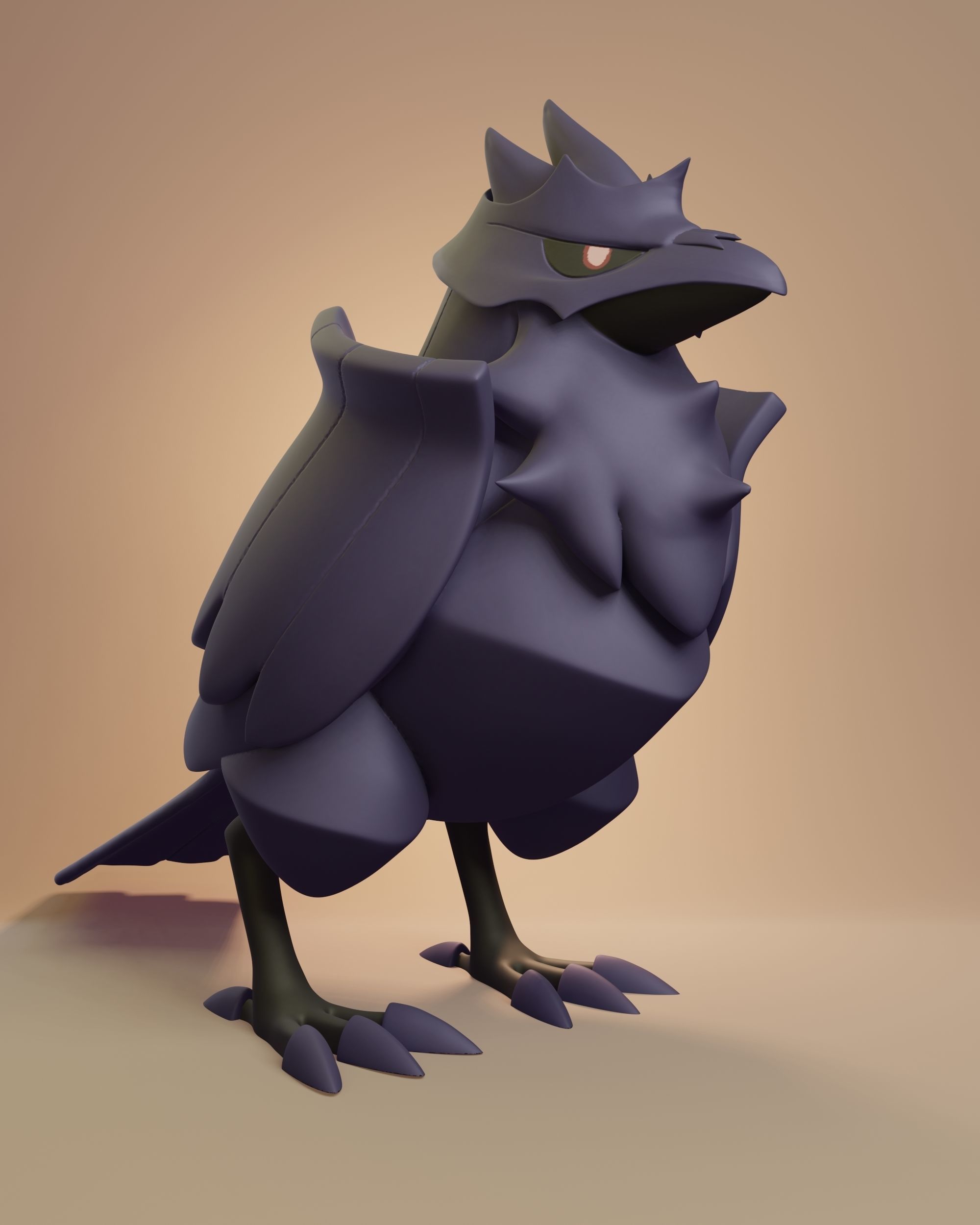 Pokemon - Rookidee Corvisquire and Corviknight 3D print model_18
