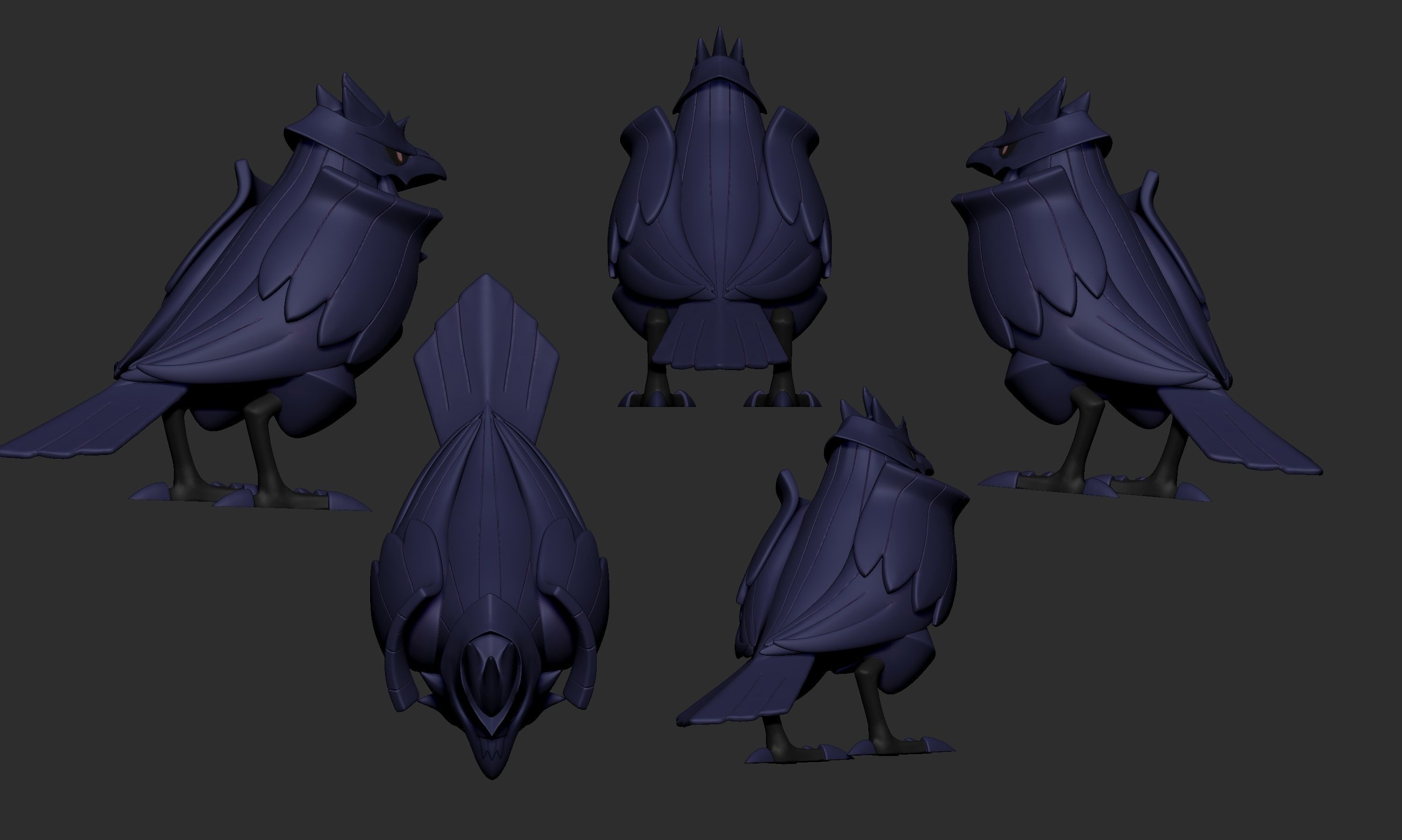 Pokemon - Rookidee Corvisquire and Corviknight 3D print model_22
