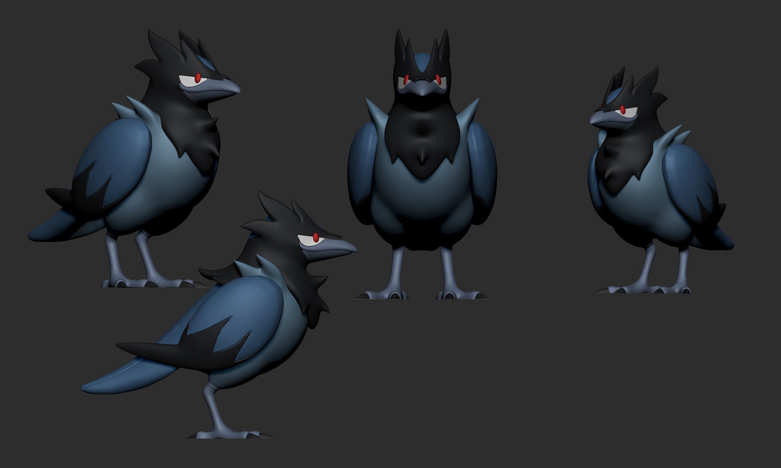 Pokemon - Rookidee Corvisquire and Corviknight 3D print model_11