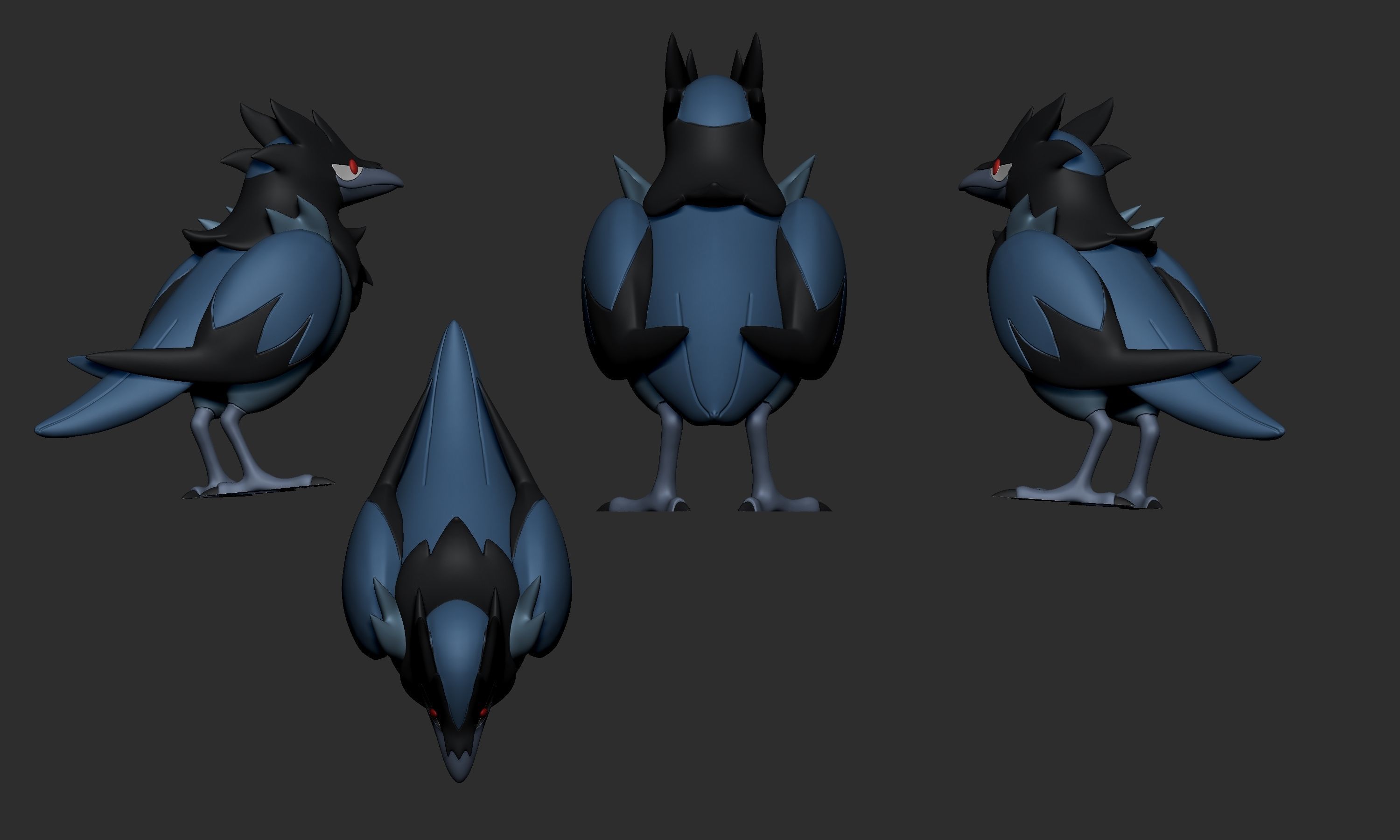 Pokemon - Rookidee Corvisquire and Corviknight 3D print model_13