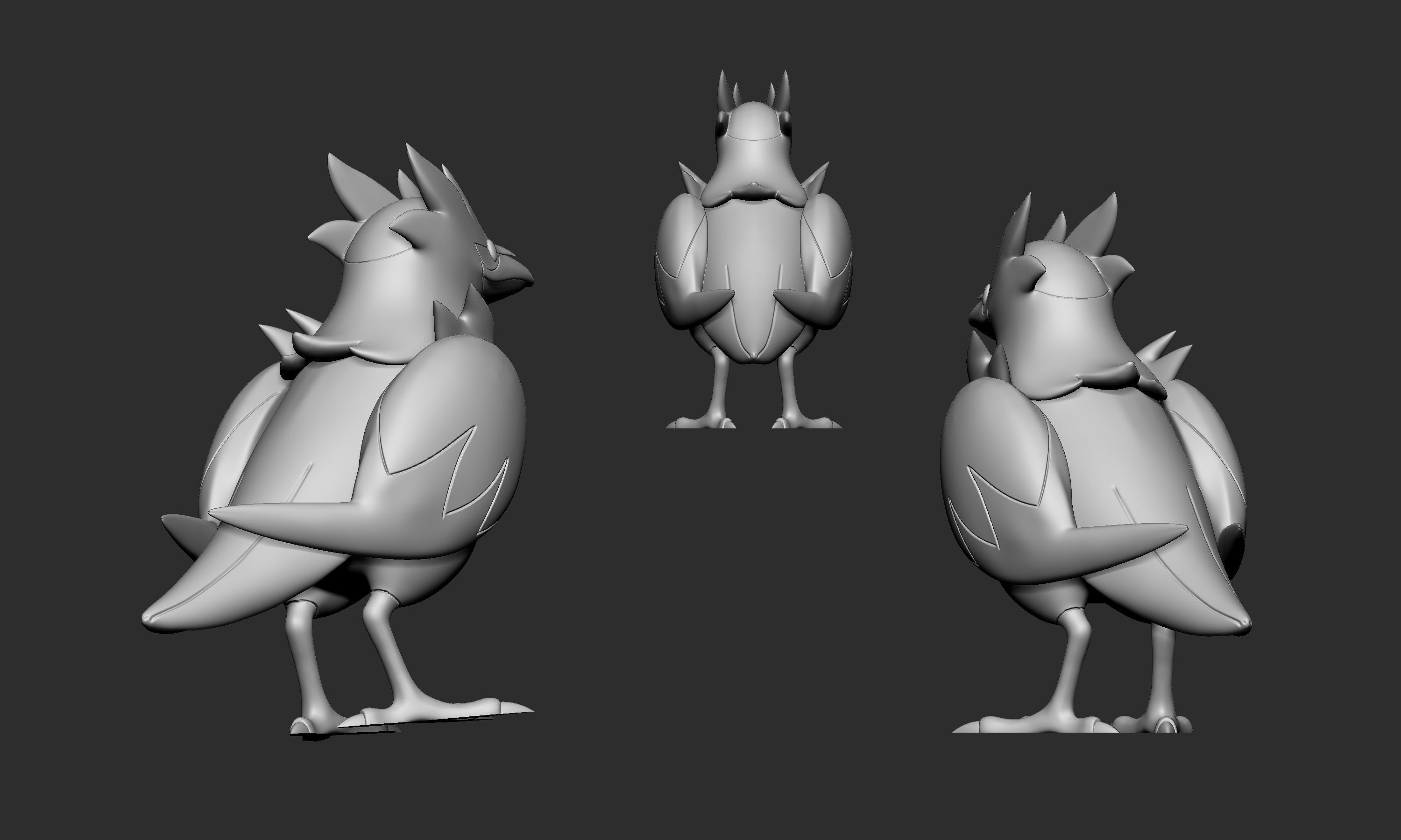 Pokemon - Rookidee Corvisquire and Corviknight 3D print model_15