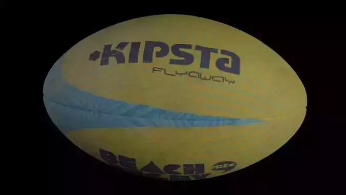 Low-poly beach rugby ball