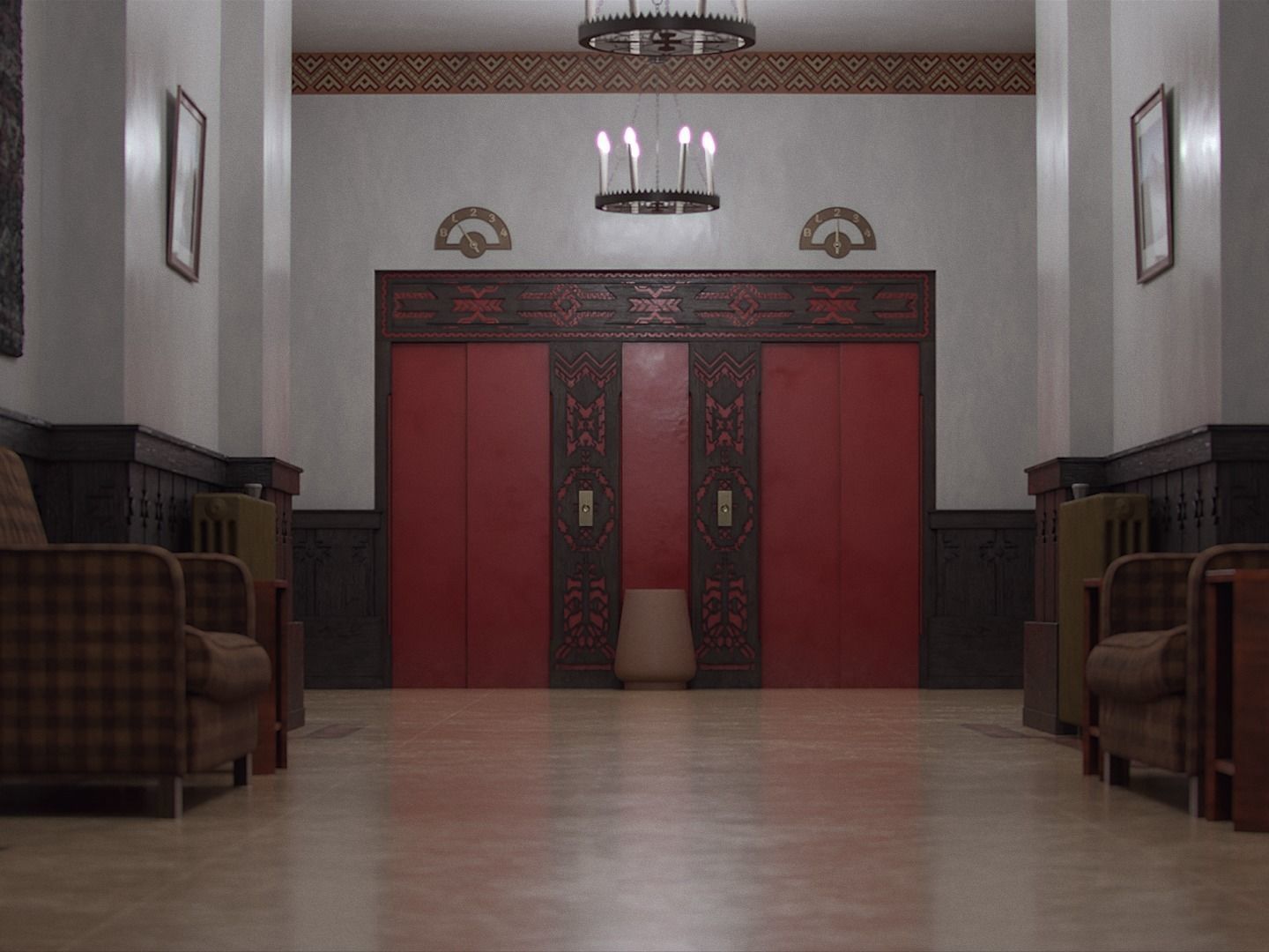 Elevator Scene from The Shining 3D model_4