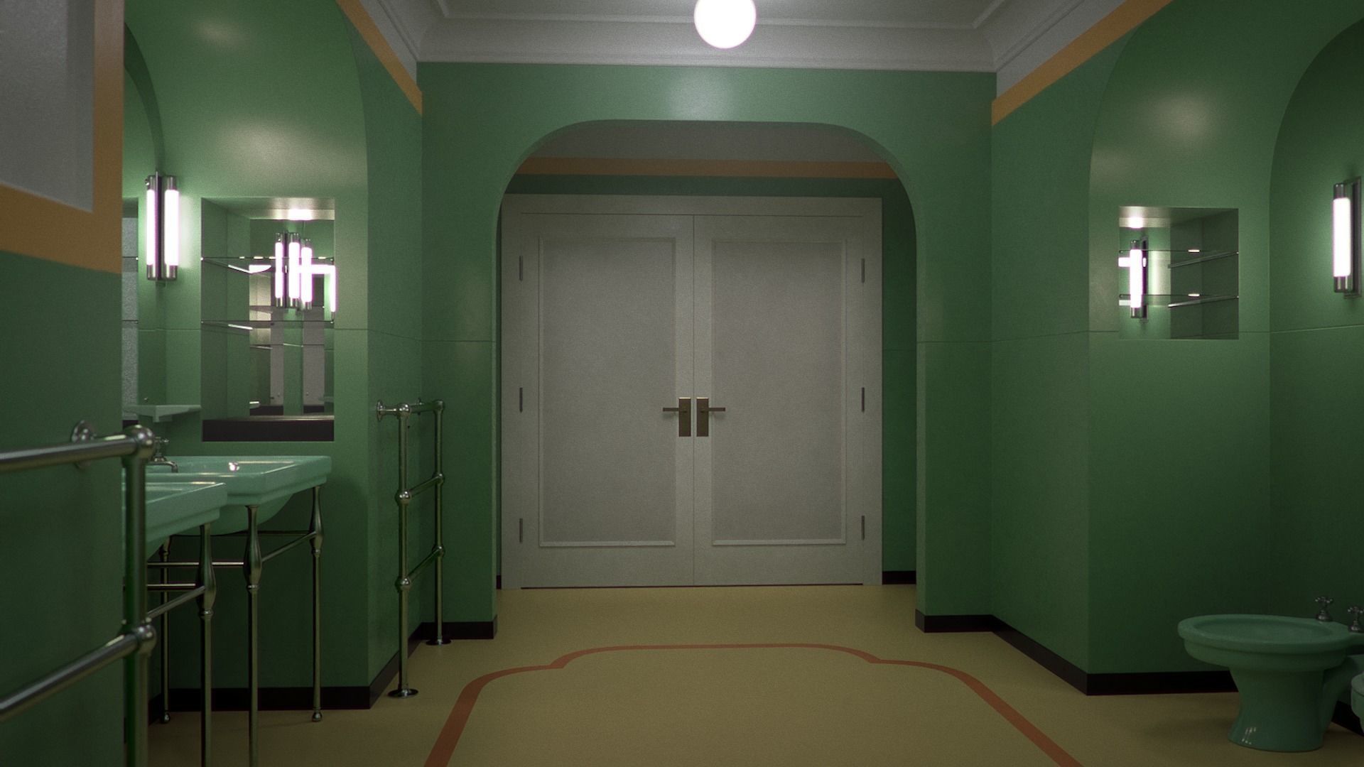 Bathroom From The Shining 3D model_4