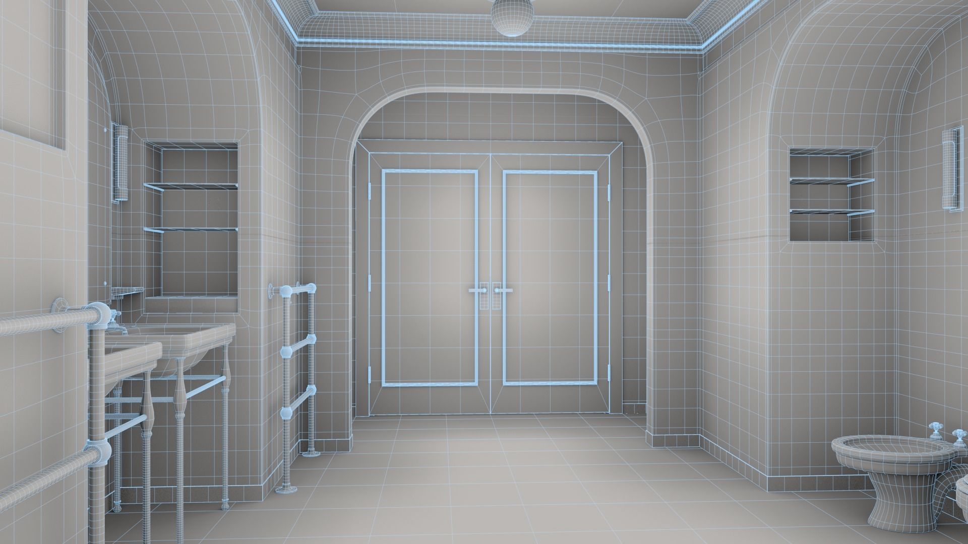 Bathroom From The Shining 3D model_5