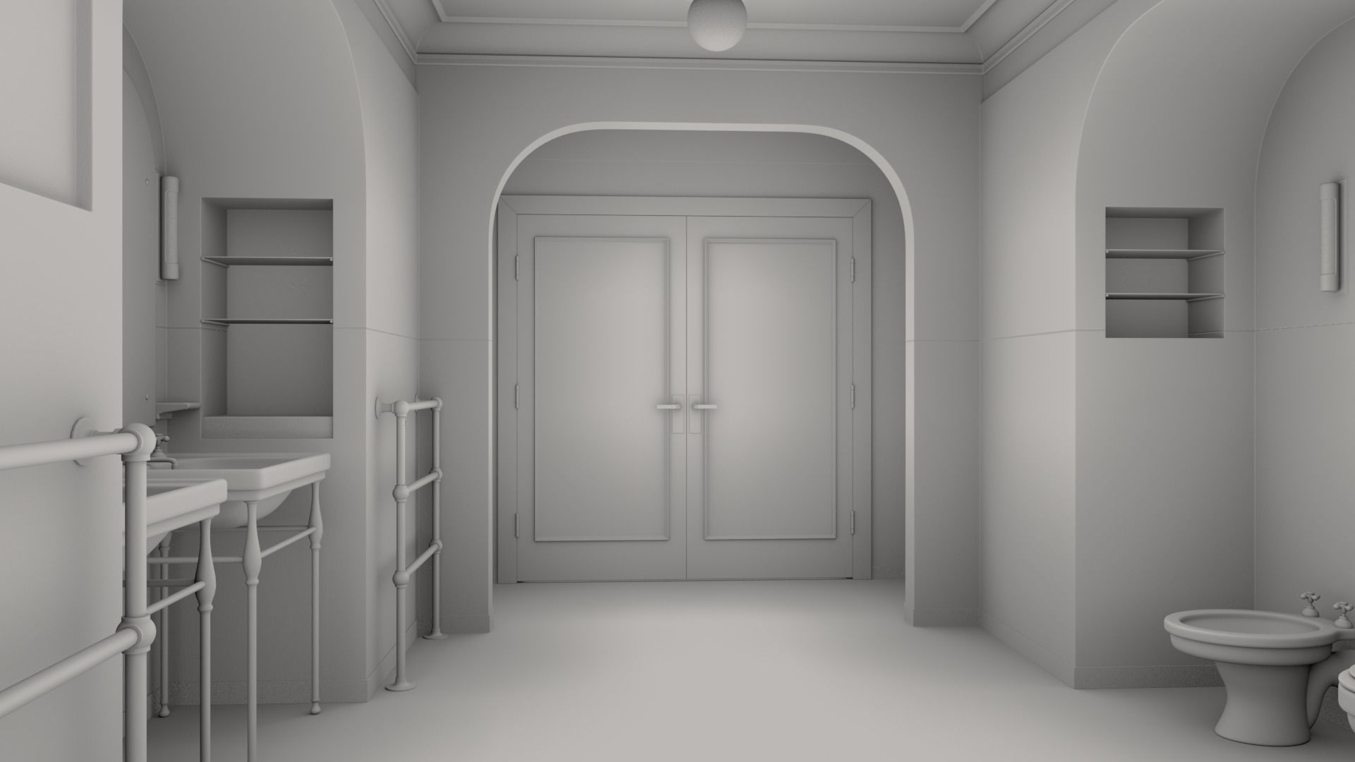 Bathroom From The Shining 3D model_6