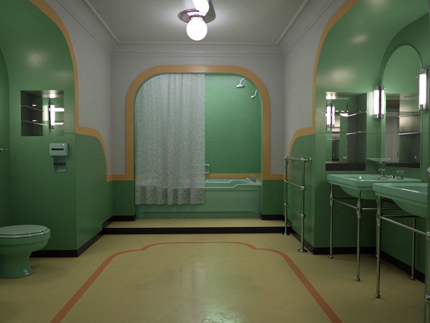 Bathroom From The Shining 3D model_1