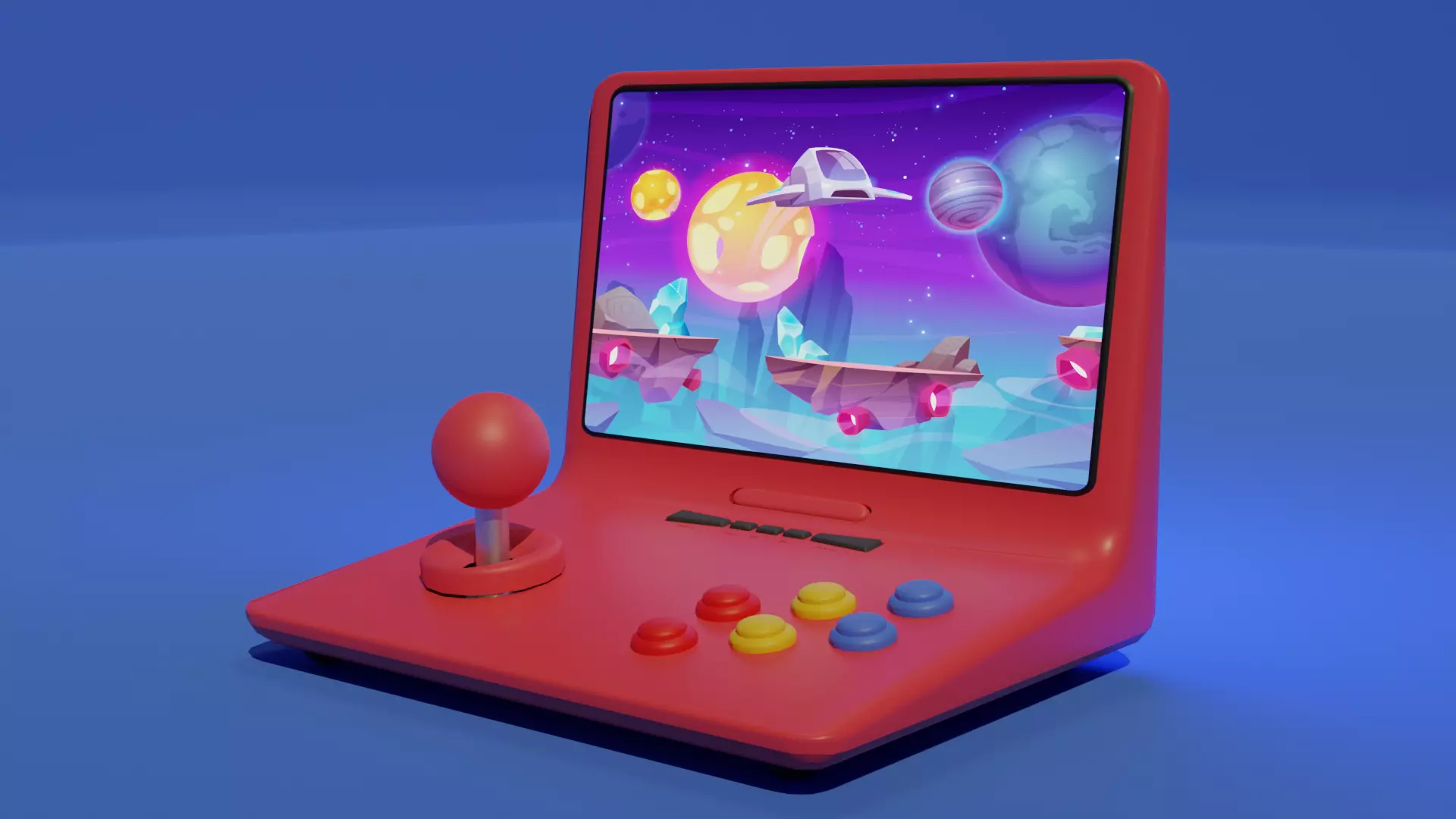 Gameboy retro arcade machine Low-poly 3D model