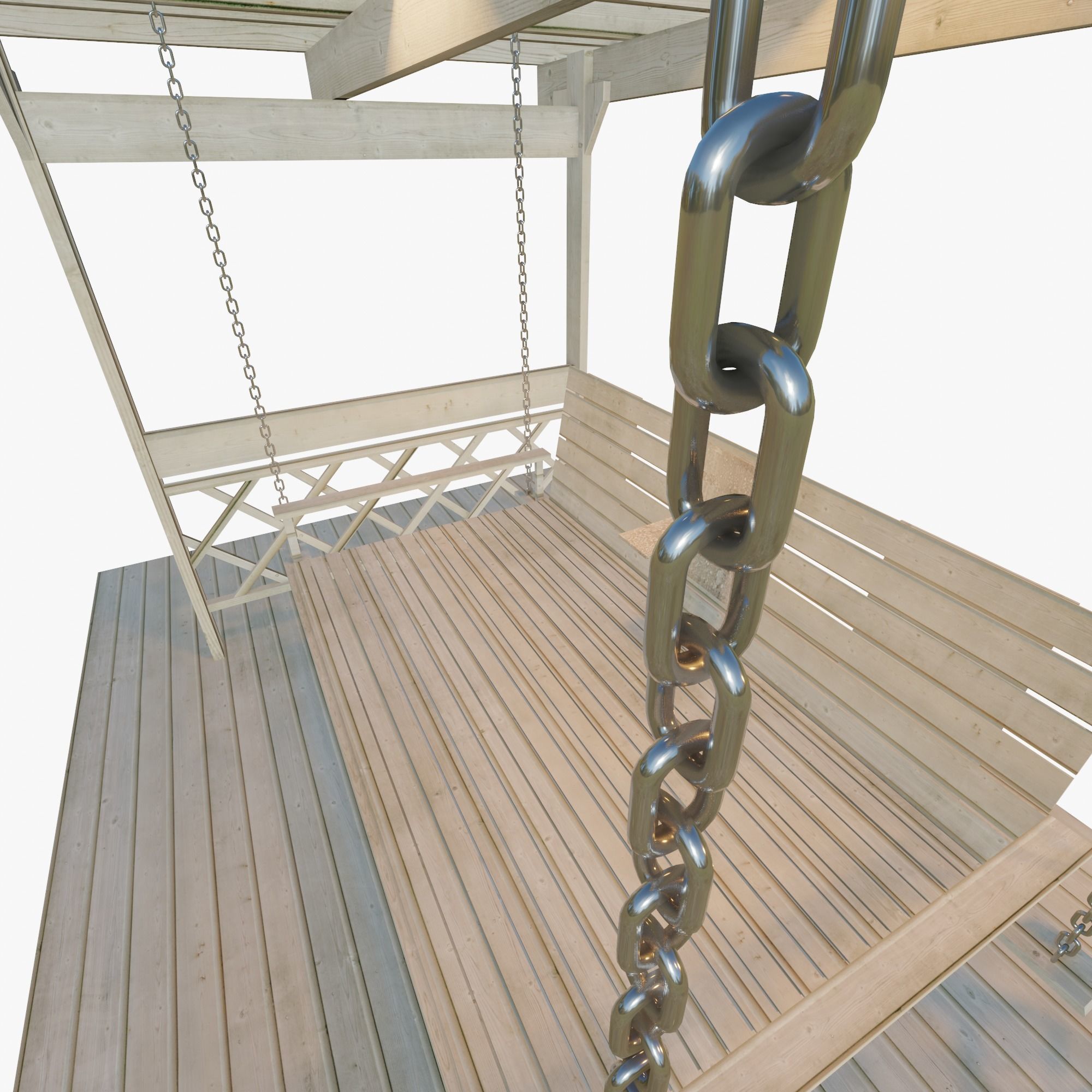 Arbor with Swing 3D model_11