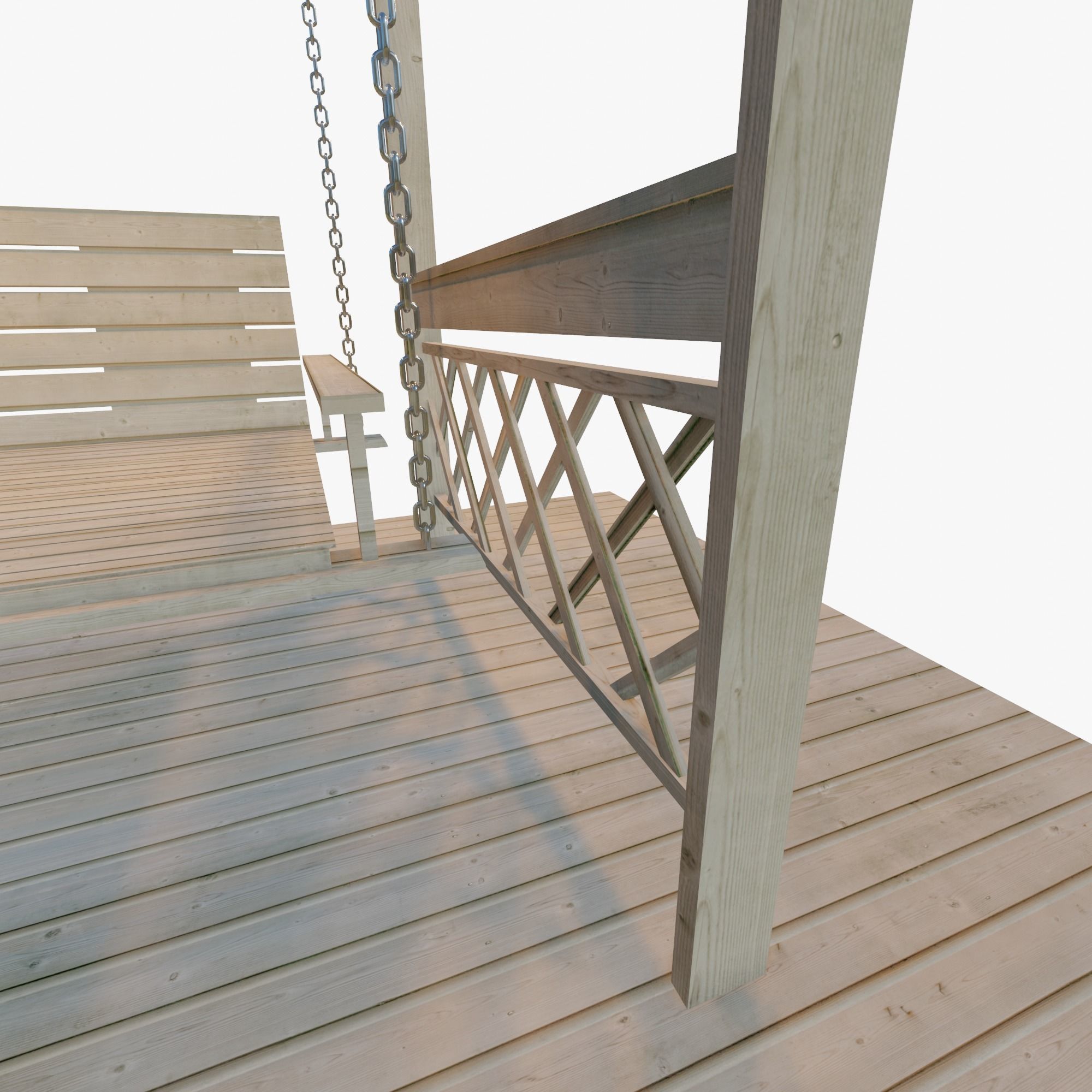 Arbor with Swing 3D model_8
