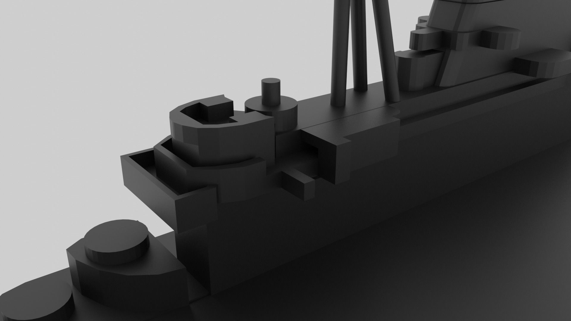 USS Yorktown CV-5 - Model for small scale printing 3D print model_14