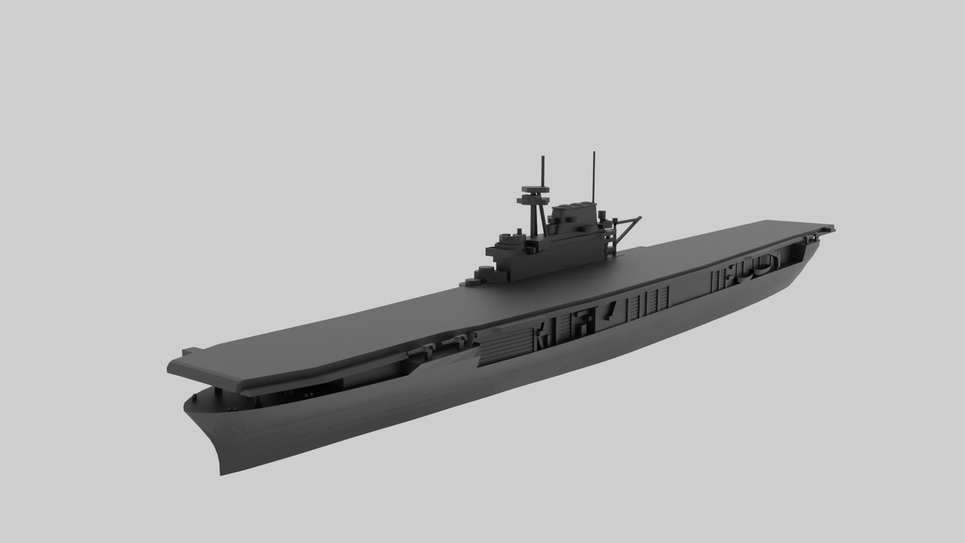 USS Yorktown CV-5 - Model for small scale printing 3D print model_2
