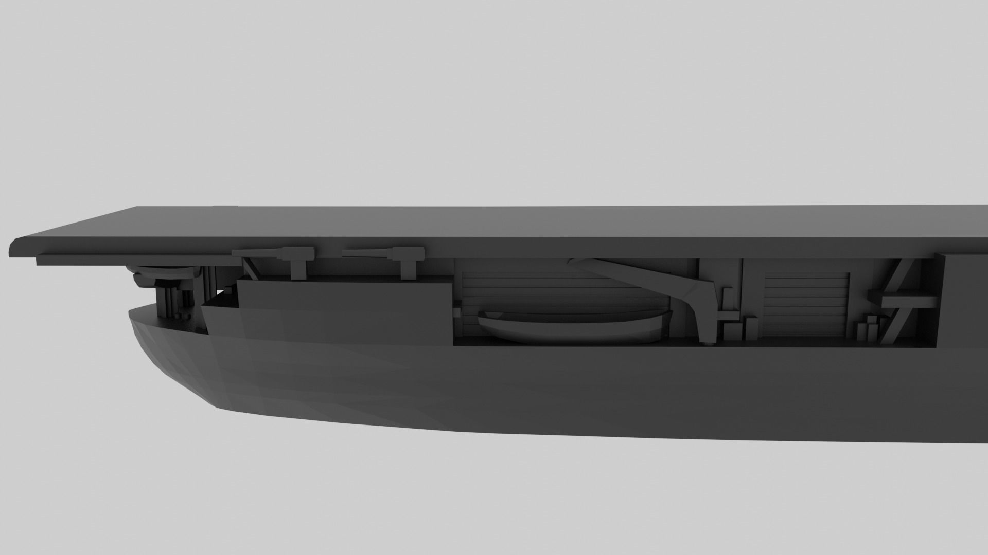 USS Yorktown CV-5 - Model for small scale printing 3D print model_6