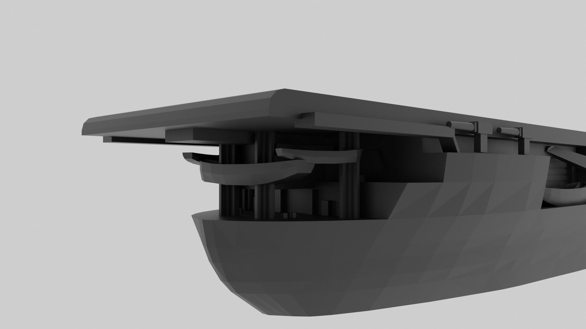 USS Yorktown CV-5 - Model for small scale printing 3D print model_7