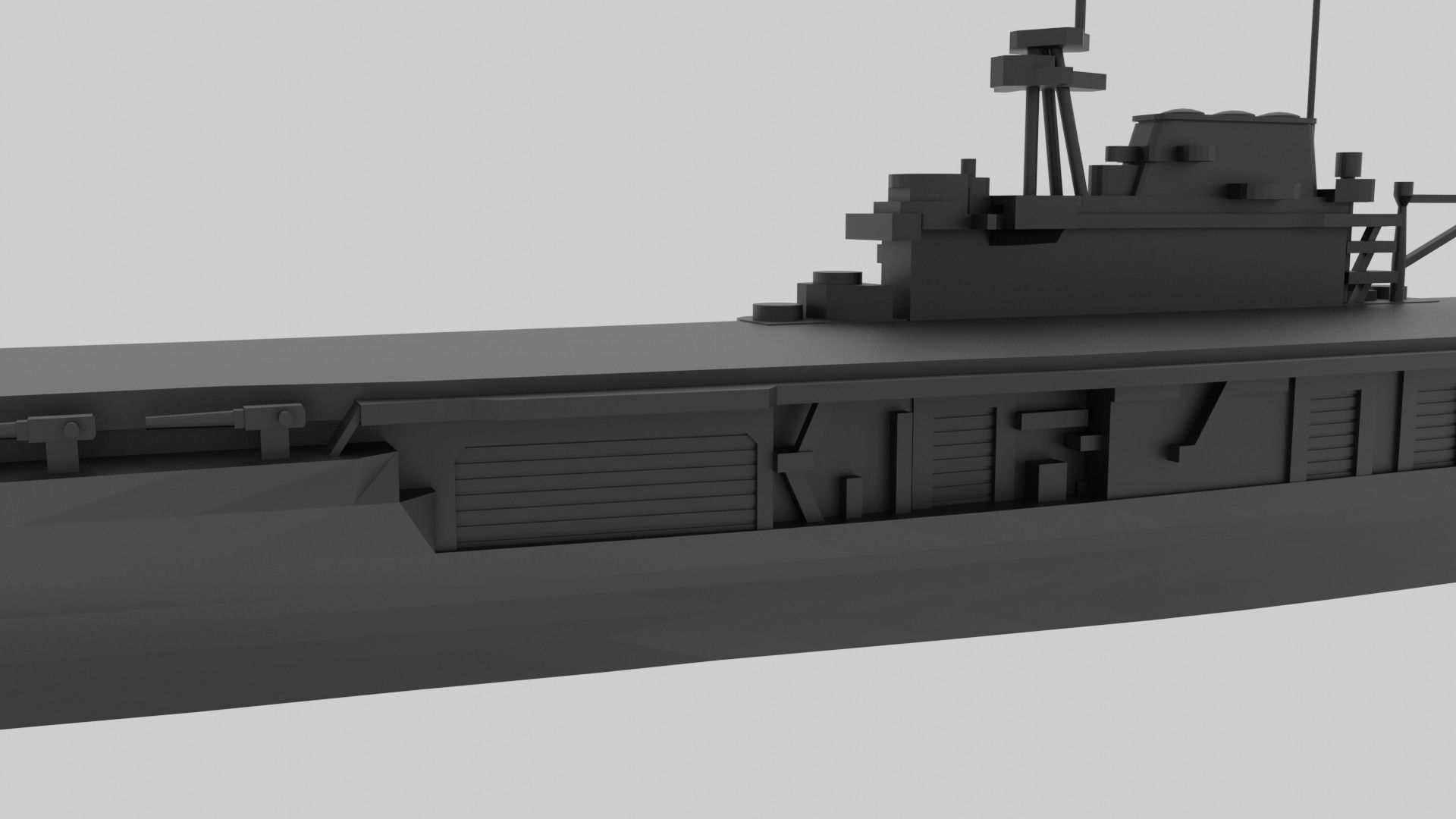 USS Yorktown CV-5 - Model for small scale printing 3D print model_10