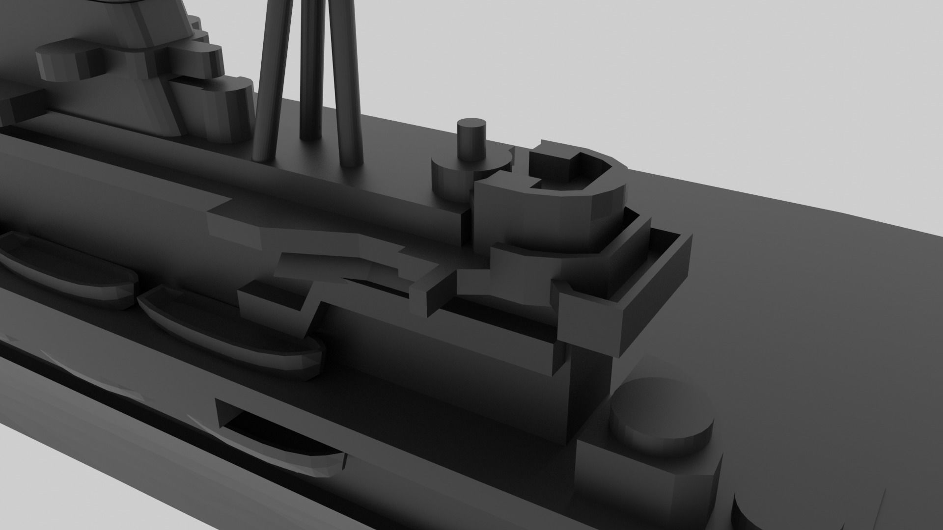 USS Yorktown CV-5 - Model for small scale printing 3D print model_12