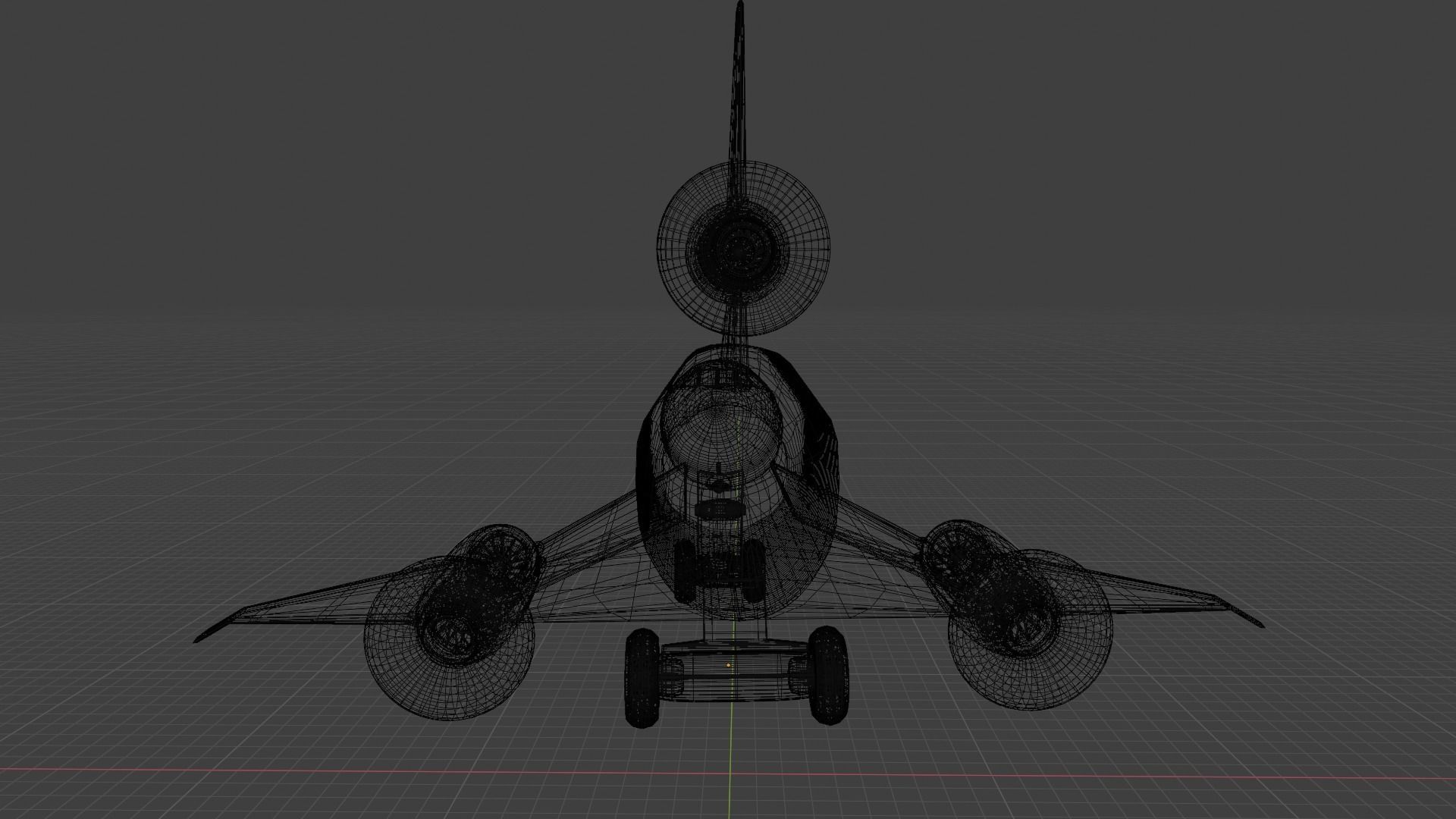 Triplane airplane in sky 3D model_6