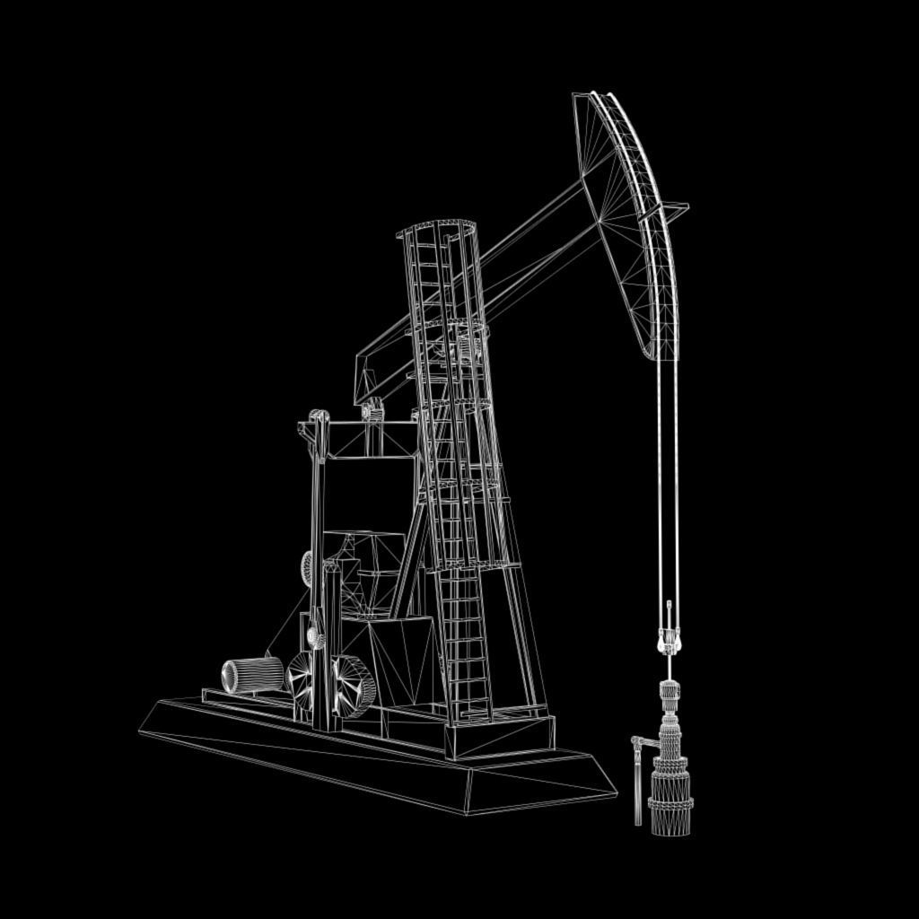 Rusty Pumpjack Oil Well 3D model_8