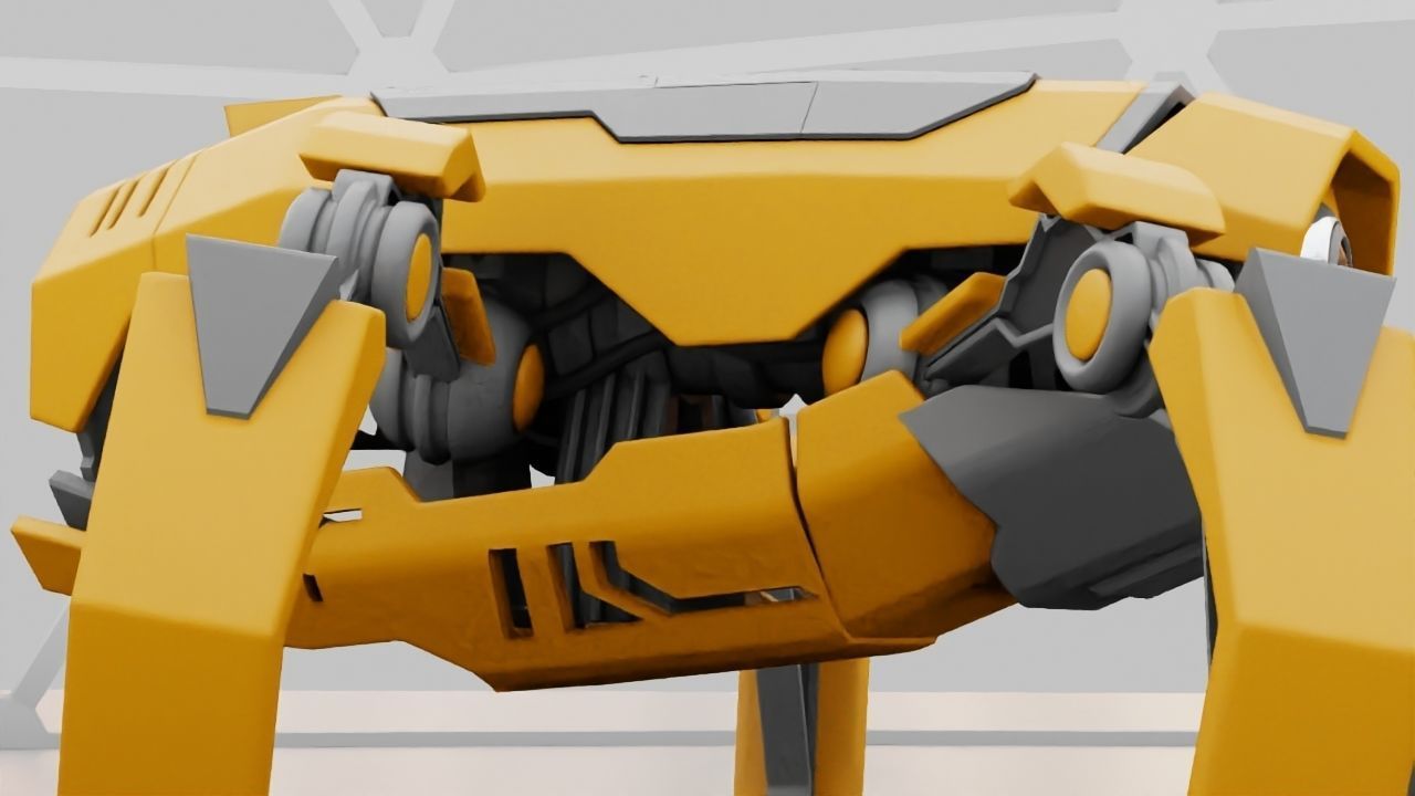 Crab Robot rigged - animated character 3D model_14