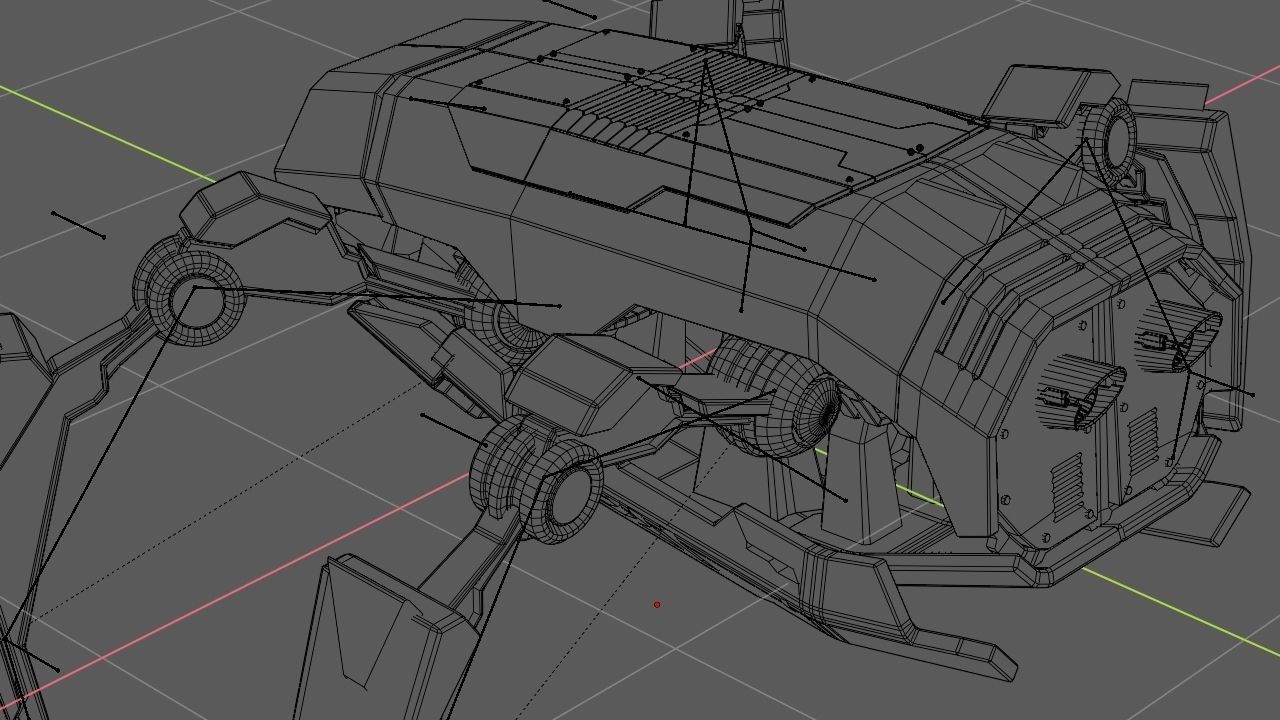 Crab Robot rigged - animated character 3D model_28