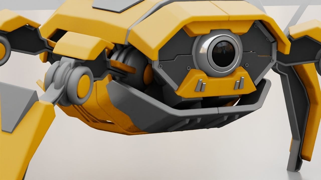 Crab Robot rigged - animated character 3D model_12