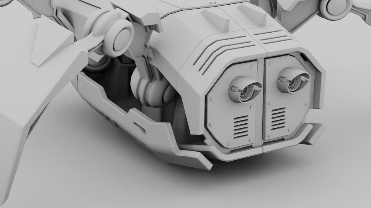 Crab Robot rigged - animated character 3D model_20