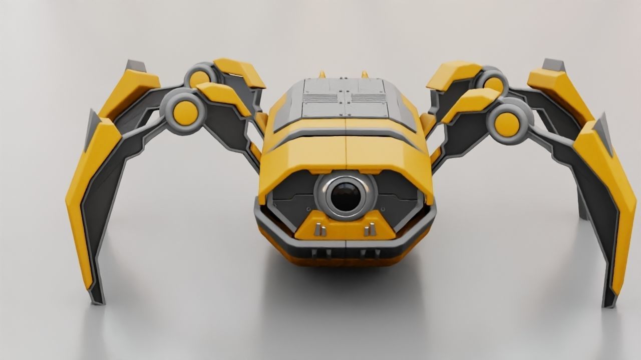 Crab Robot rigged - animated character 3D model_2