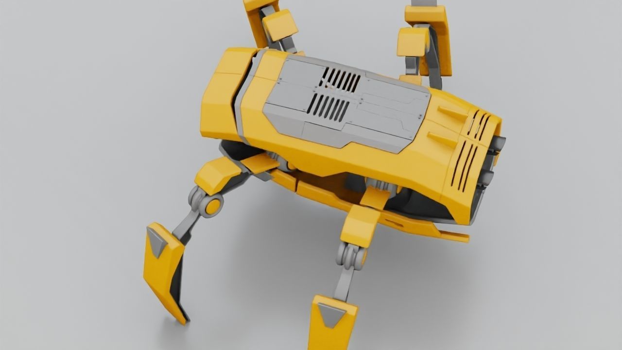 Crab Robot rigged - animated character 3D model_11