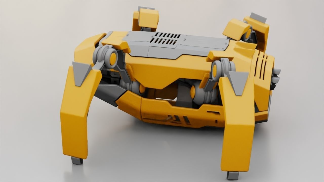 Crab Robot rigged - animated character 3D model_4