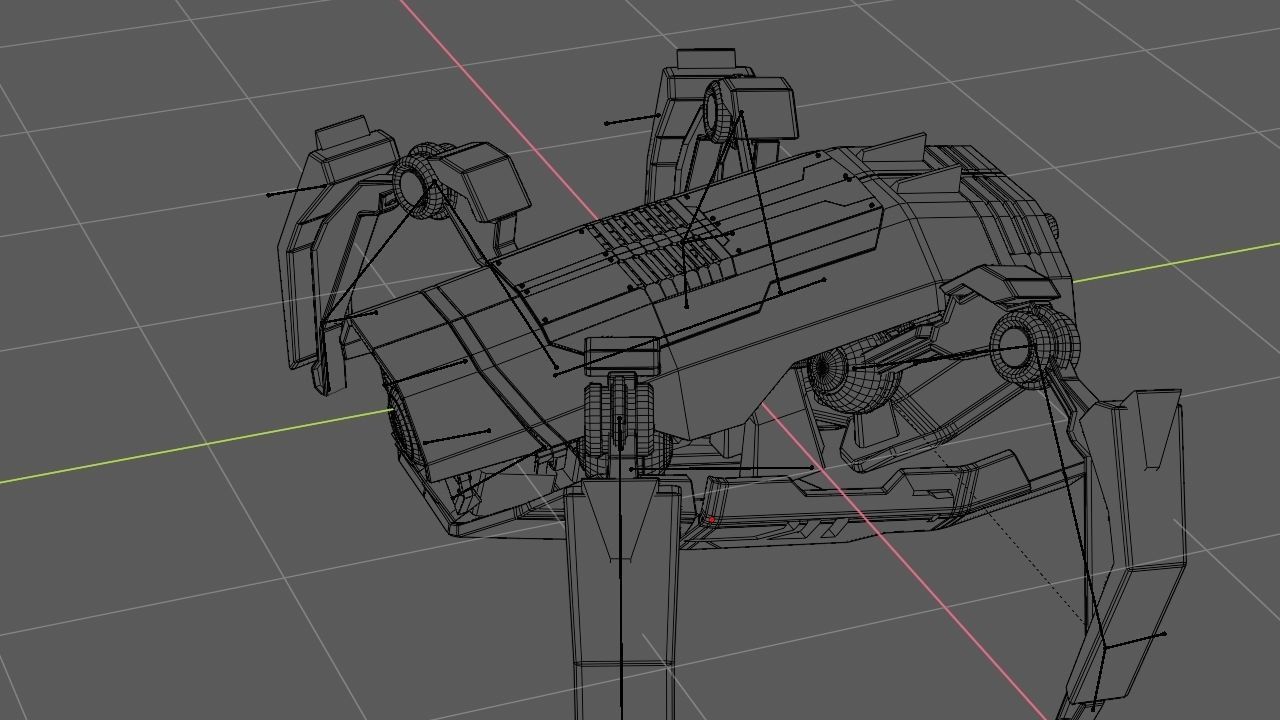 Crab Robot rigged - animated character 3D model_27