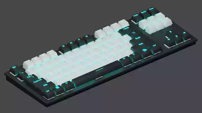 Keyboard computer with lights